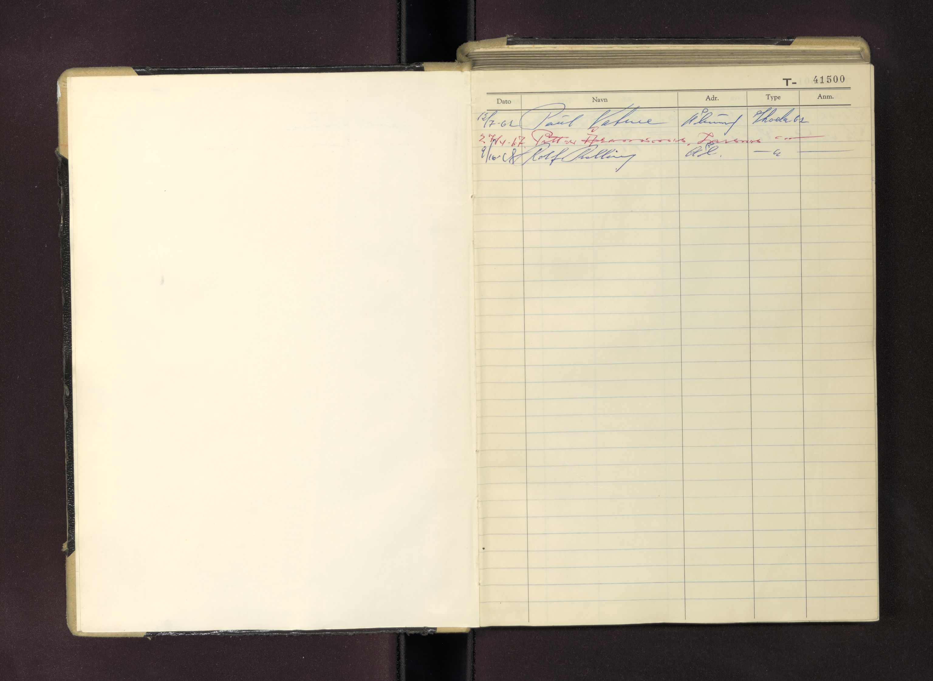 Møre og Romsdal vegkontor - Ålesund trafikkstasjon, AV/SAT-A-4099/F/Fc/L0036: Bilregister; T 41500 - T 41999, 1960-1970