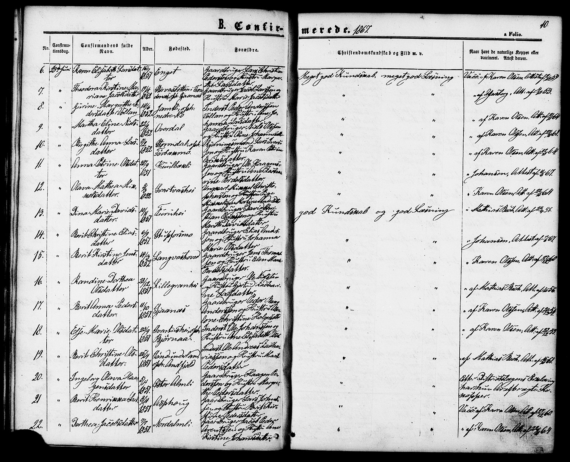 Ministerialprotokoller, klokkerbøker og fødselsregistre - Nordland, AV/SAT-A-1459/827/L0394: Ministerialbok nr. 827A06, 1865-1886, s. 10