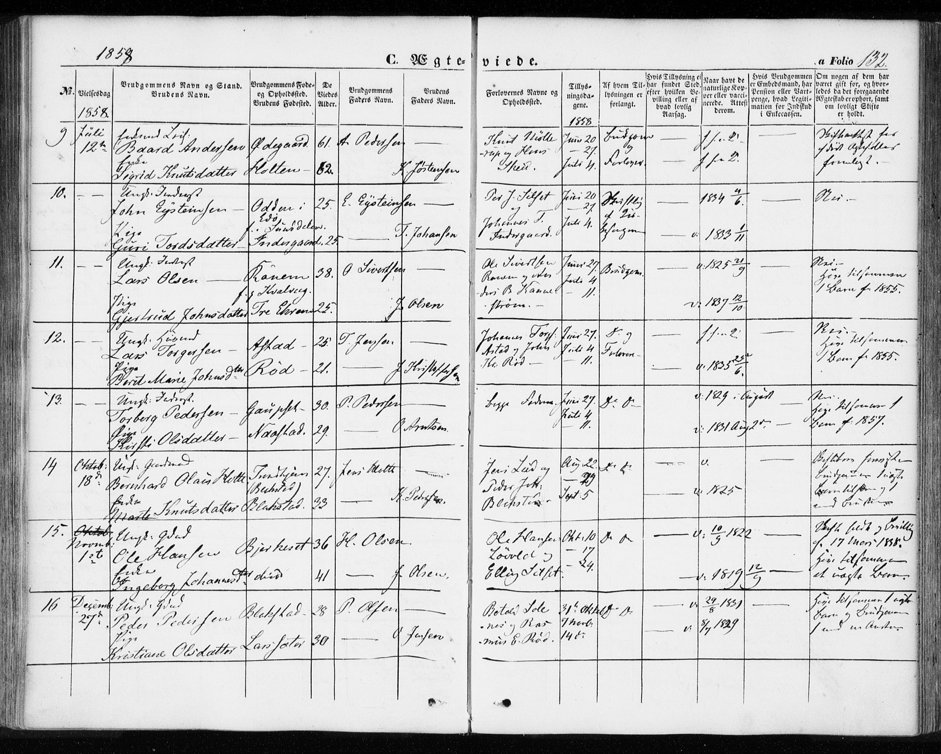 Ministerialprotokoller, klokkerbøker og fødselsregistre - Møre og Romsdal, AV/SAT-A-1454/584/L0965: Ministerialbok nr. 584A05, 1857-1868, s. 132