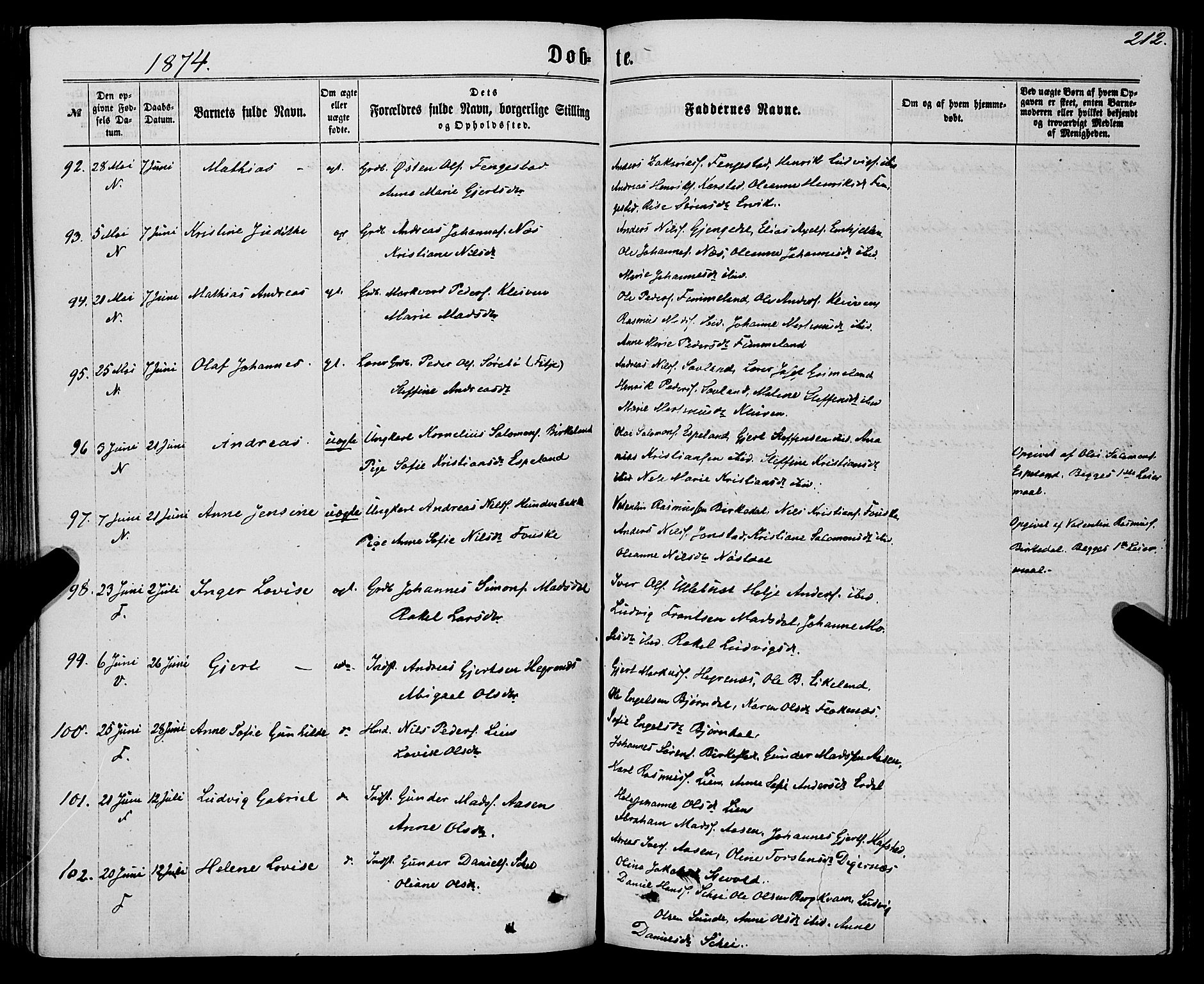 Førde sokneprestembete, AV/SAB-A-79901/H/Haa/Haaa/L0009: Ministerialbok nr. A 9, 1861-1877, s. 212