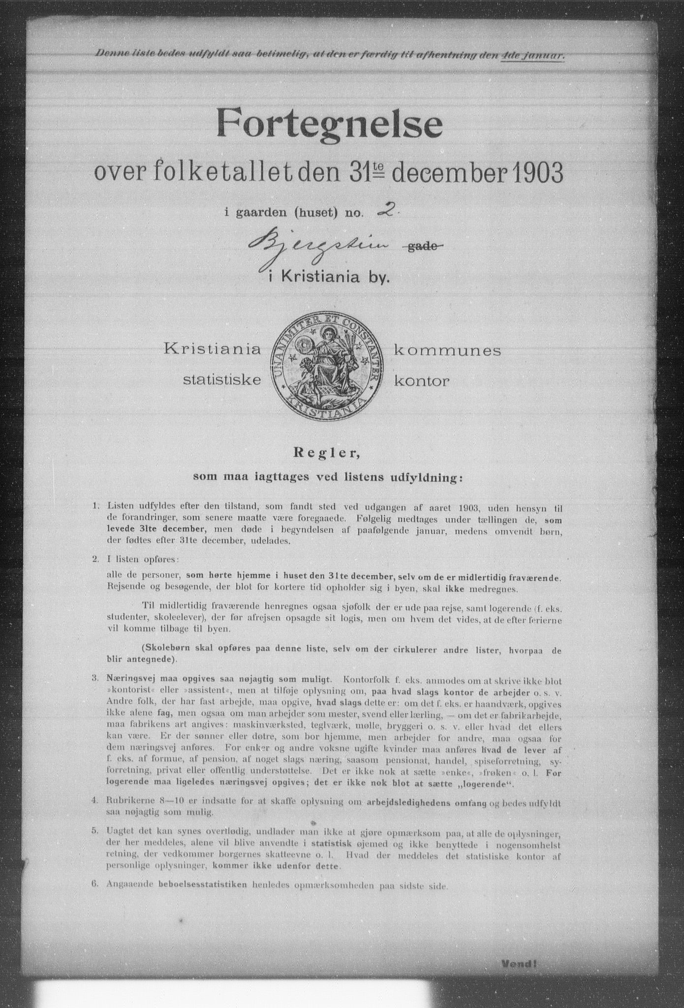 OBA, Kommunal folketelling 31.12.1903 for Kristiania kjøpstad, 1903, s. 992