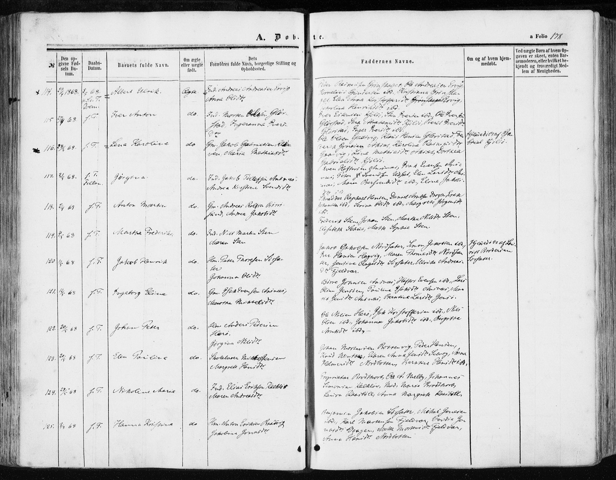 Ministerialprotokoller, klokkerbøker og fødselsregistre - Sør-Trøndelag, SAT/A-1456/634/L0531: Ministerialbok nr. 634A07, 1861-1870, s. 178
