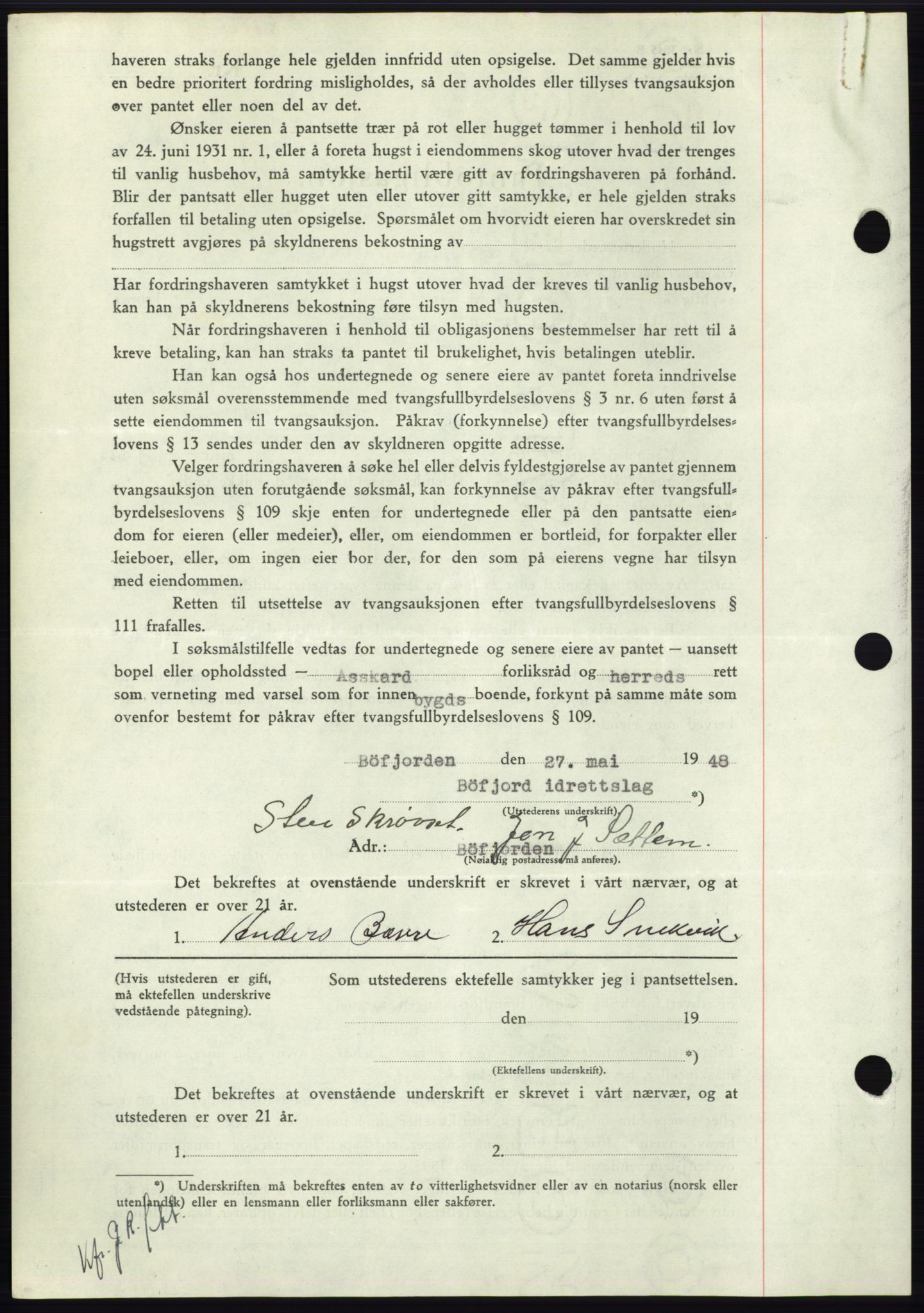 Nordmøre sorenskriveri, AV/SAT-A-4132/1/2/2Ca: Pantebok nr. B99, 1948-1948, Dagboknr: 1817/1948