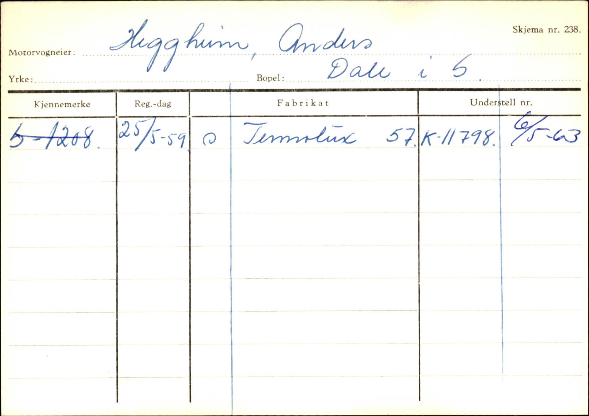 Statens vegvesen, Sogn og Fjordane vegkontor, AV/SAB-A-5301/4/F/L0125: Eigarregister Sogndal V-Å. Aurland A-Å. Fjaler A-N, 1945-1975, s. 1891