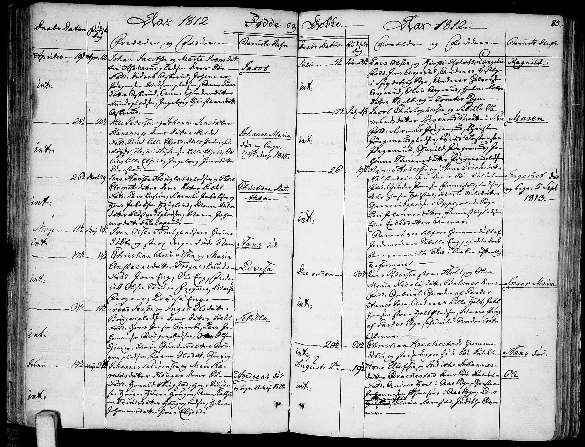 Kråkstad prestekontor Kirkebøker, SAO/A-10125a/F/Fa/L0002: Ministerialbok nr. I 2, 1786-1814, s. 85