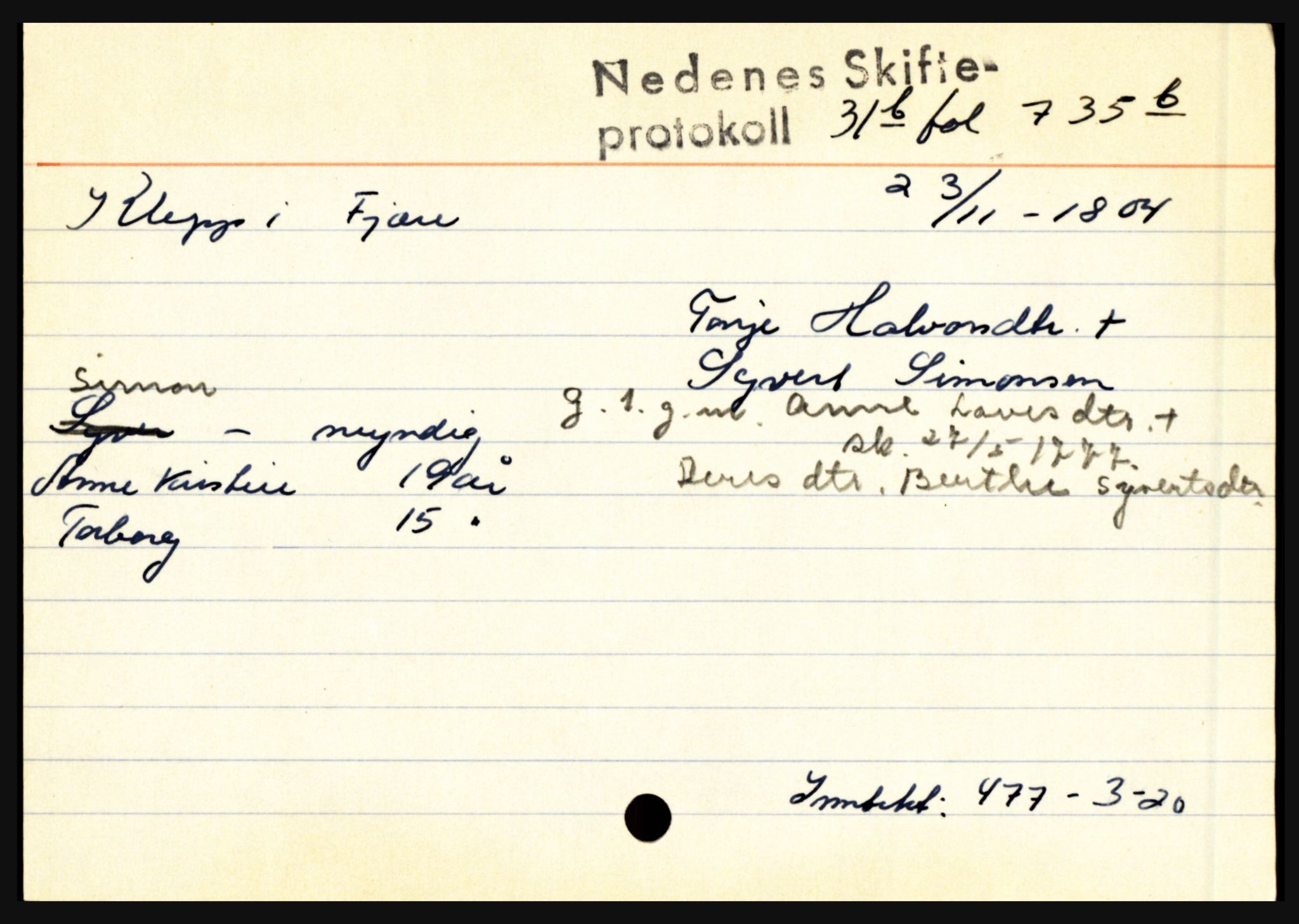 Nedenes sorenskriveri før 1824, AV/SAK-1221-0007/H, s. 14845