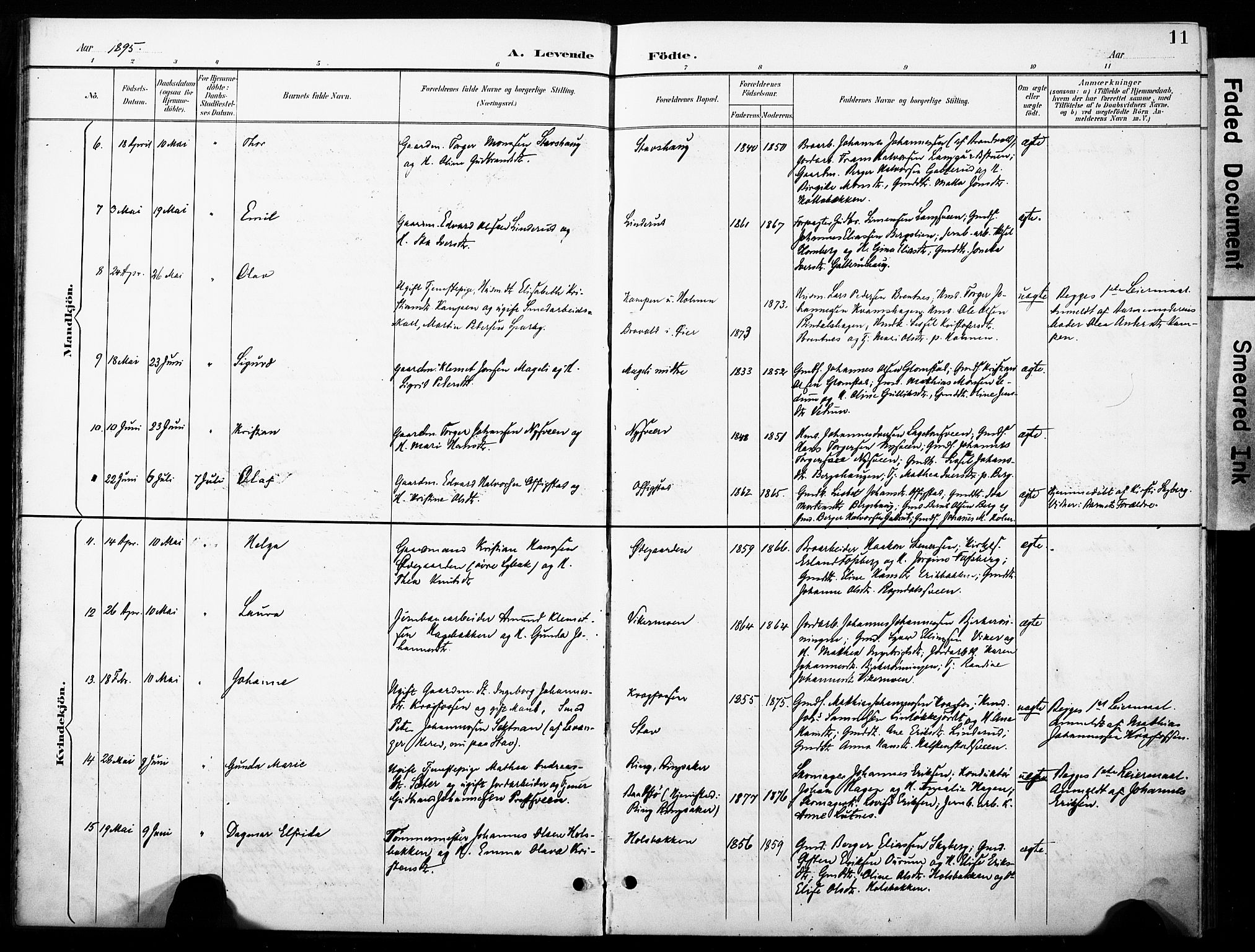 Øyer prestekontor, AV/SAH-PREST-084/H/Ha/Haa/L0011: Ministerialbok nr. 11, 1894-1905, s. 11