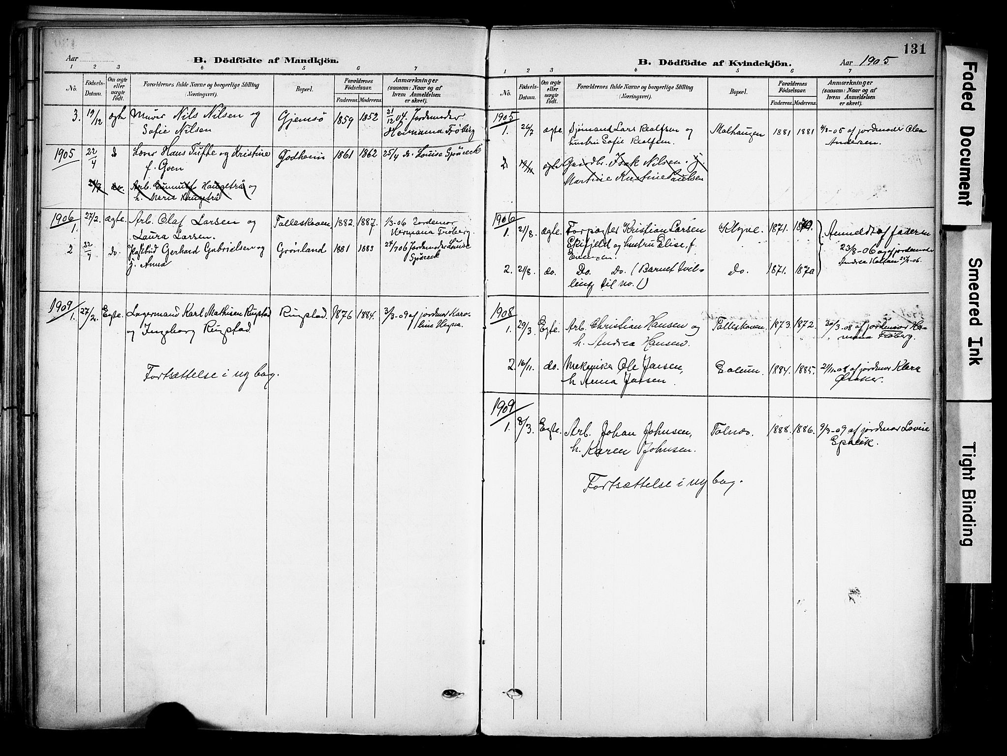 Solum kirkebøker, AV/SAKO-A-306/F/Fa/L0011: Ministerialbok nr. I 11, 1898-1909, s. 131