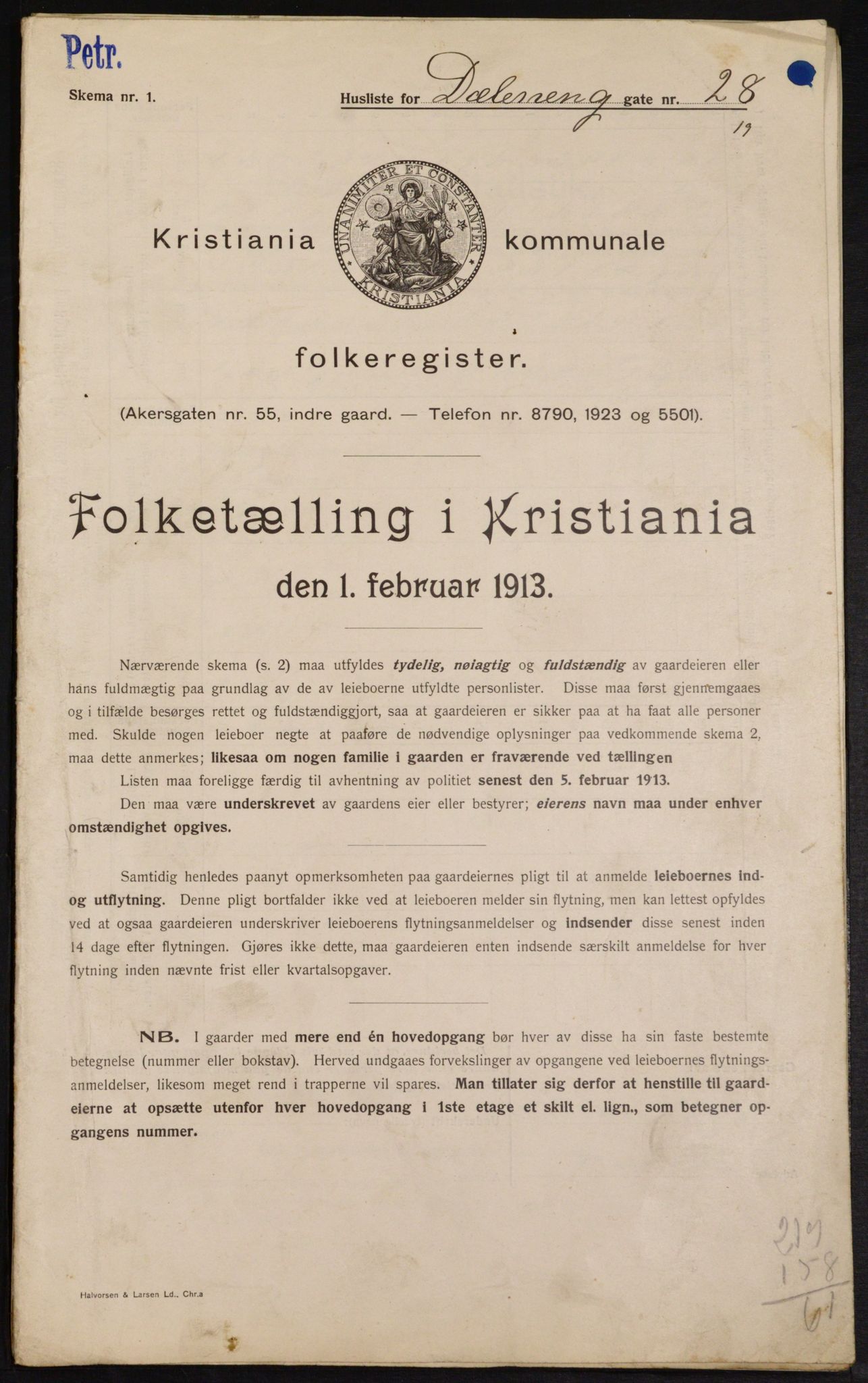 OBA, Kommunal folketelling 1.2.1913 for Kristiania, 1913, s. 17621