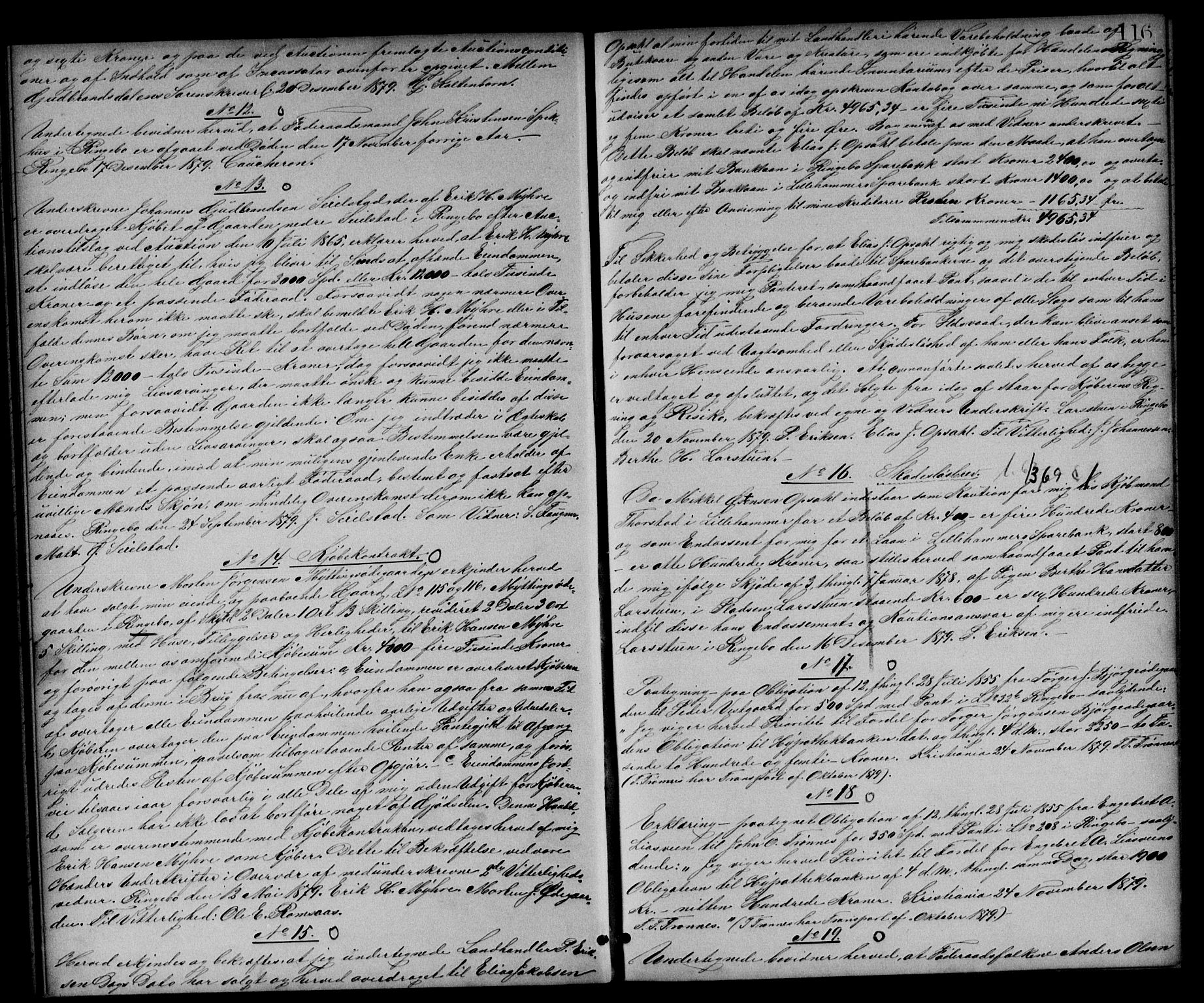 Mellom-Gudbrandsdal sorenskriveri, AV/SAH-TING-038/H/Hb/L0007: Pantebok nr. 7, 1878-1883, s. 116