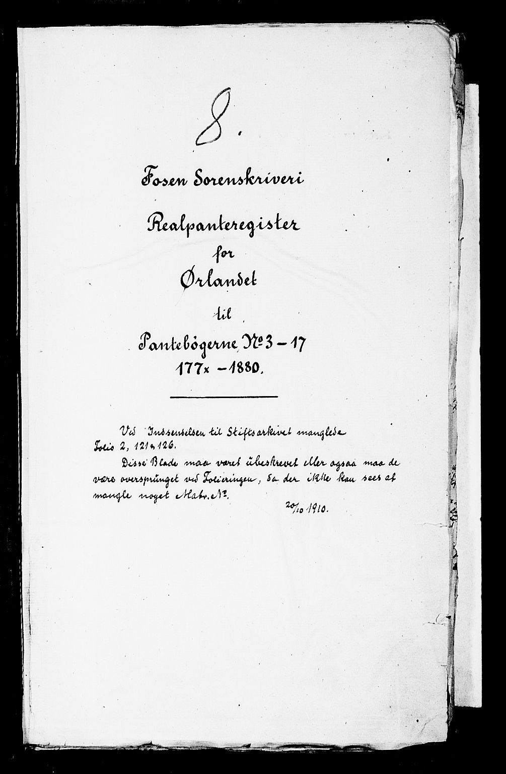 Fosen sorenskriveri, SAT/A-1107/1/2/2A/L0021: Panteregister nr. 21, 1770-1880