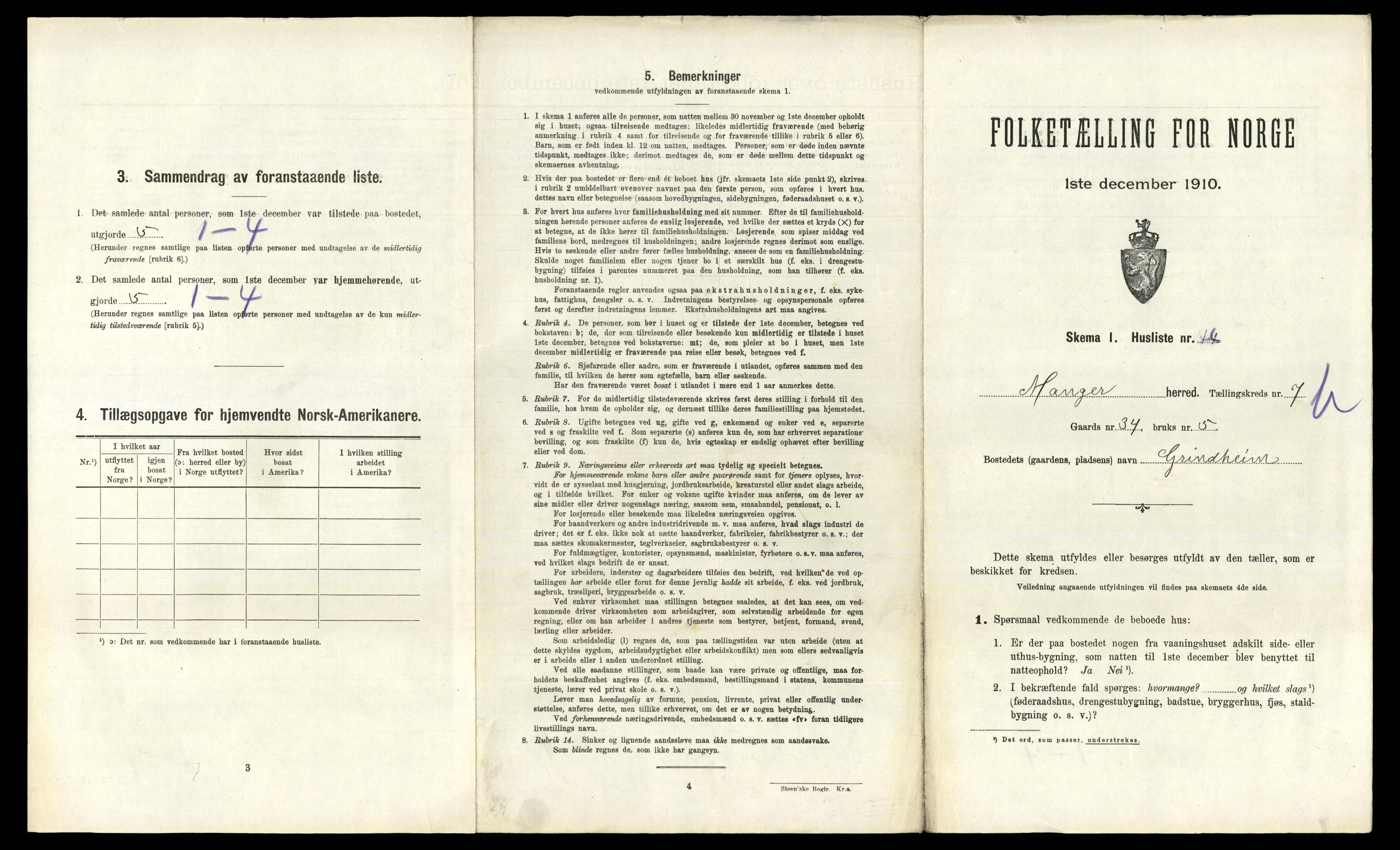 RA, Folketelling 1910 for 1261 Manger herred, 1910, s. 861