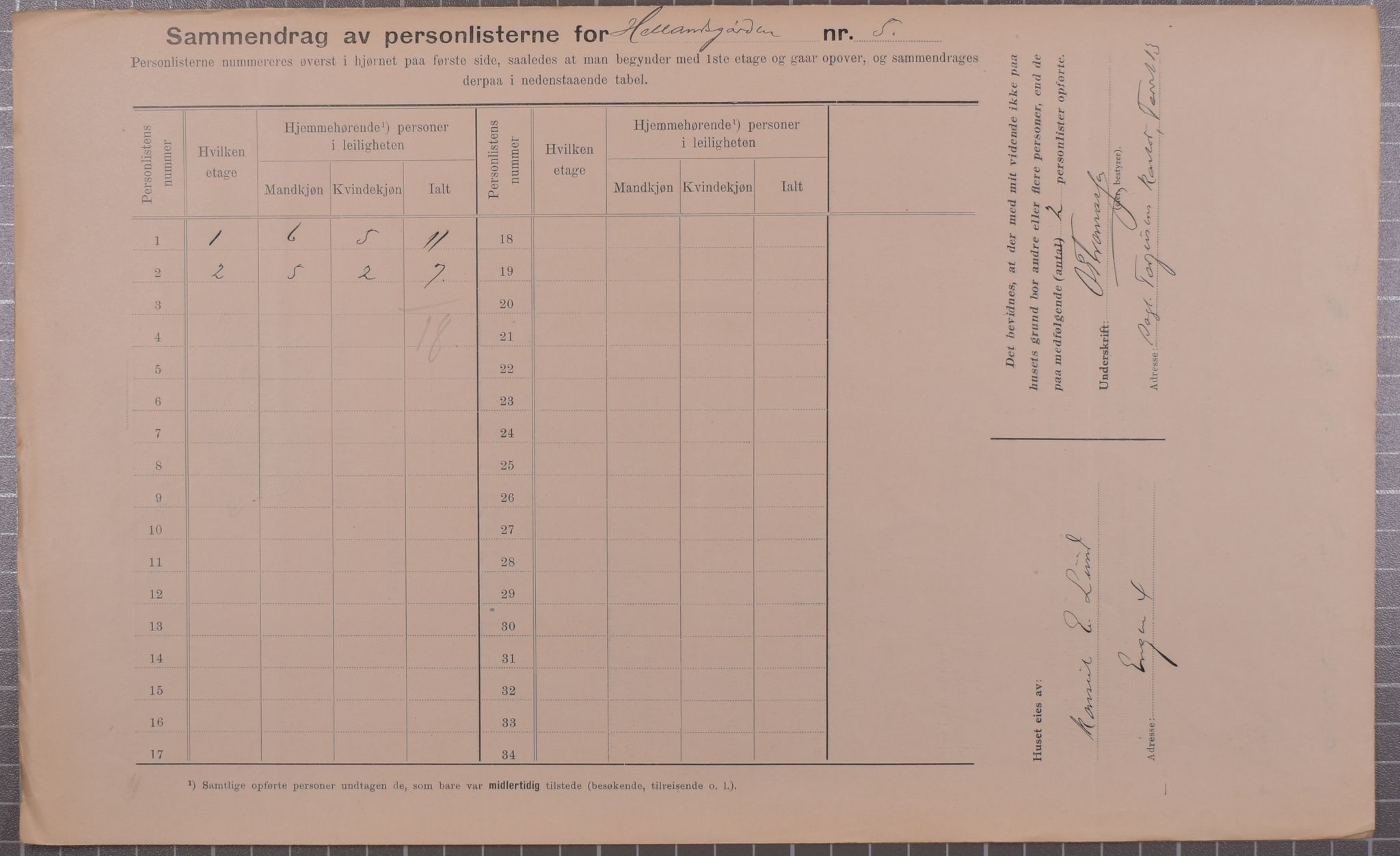 SAB, Kommunal folketelling 1912 for Bergen kjøpstad, 1912, s. 2167