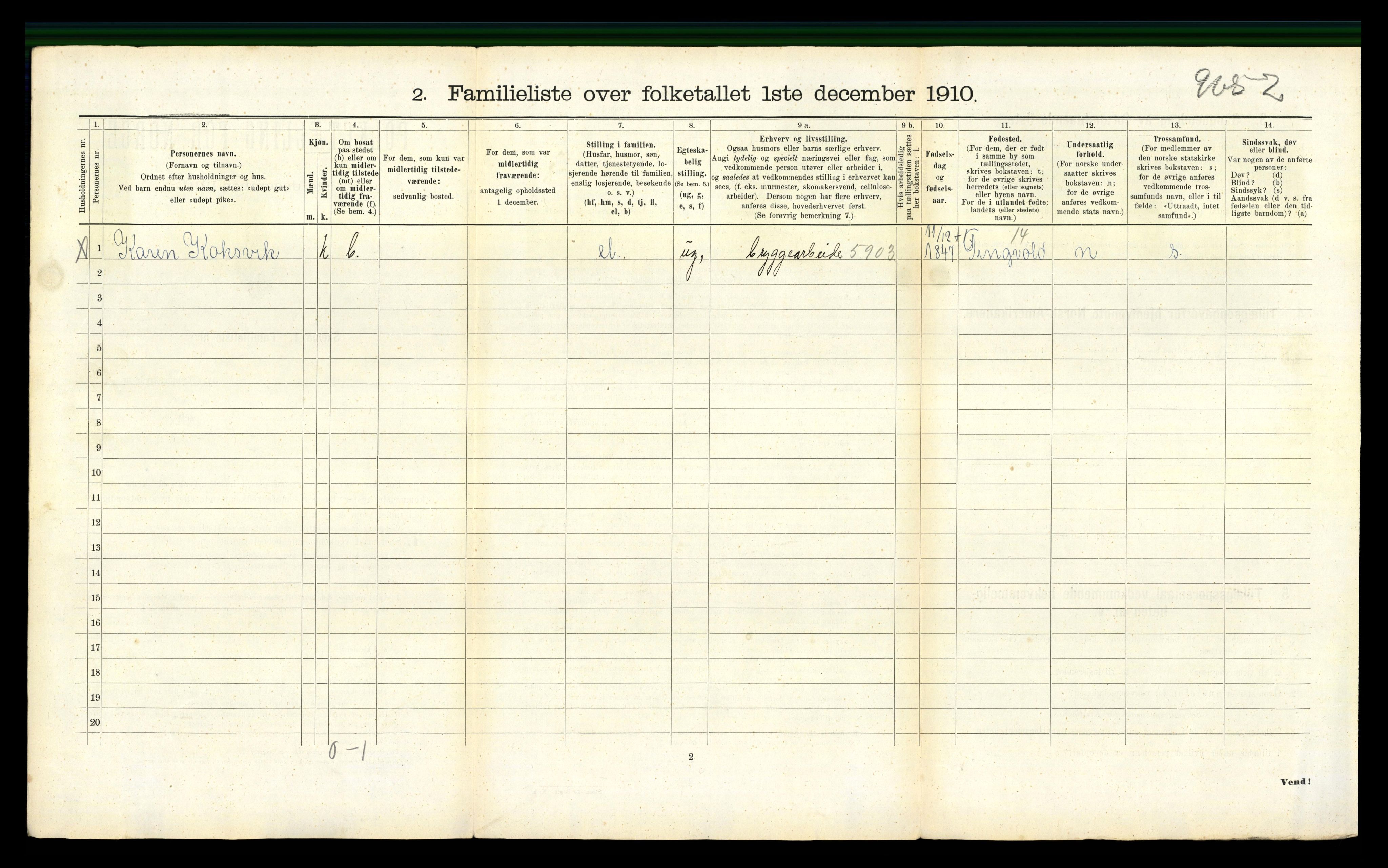 RA, Folketelling 1910 for 1503 Kristiansund kjøpstad, 1910, s. 7880