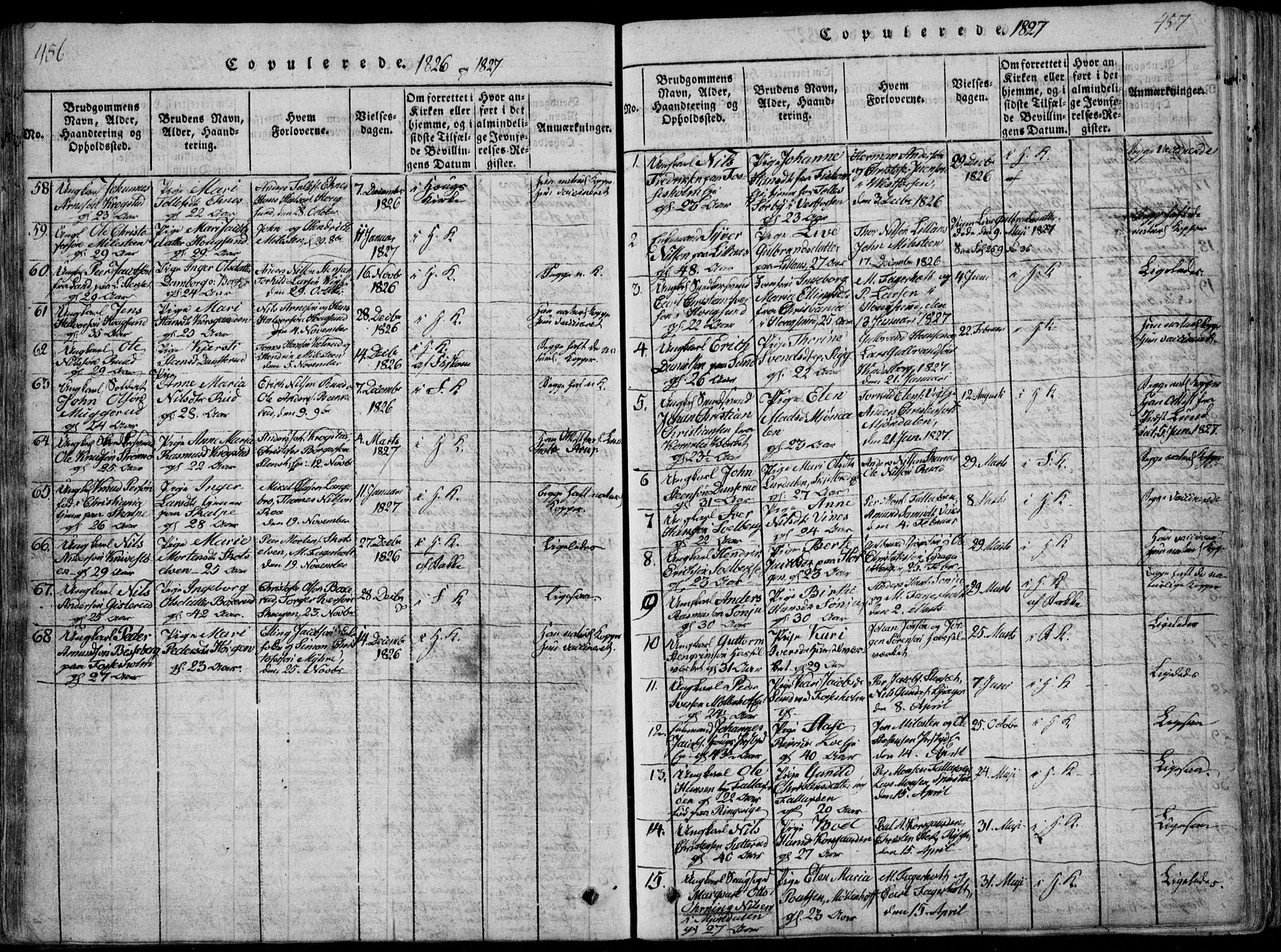 Eiker kirkebøker, AV/SAKO-A-4/F/Fa/L0011: Ministerialbok nr. I 11, 1814-1827, s. 456-457
