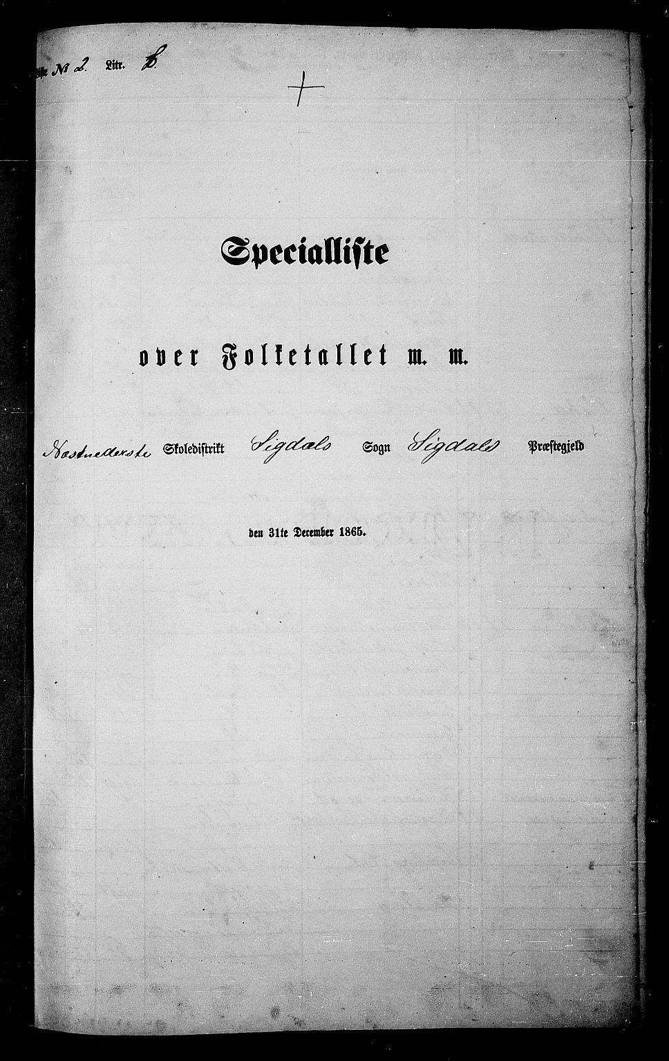 RA, Folketelling 1865 for 0621P Sigdal prestegjeld, 1865, s. 56