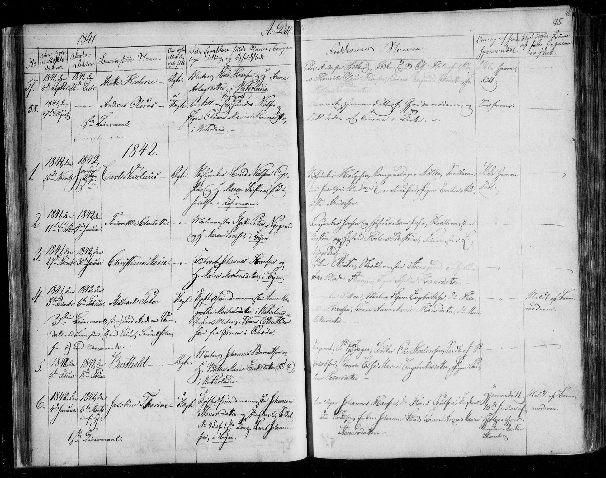 Fredrikstad prestekontor Kirkebøker, AV/SAO-A-11082/F/Fa/L0005: Ministerialbok nr. 5, 1835-1856, s. 45