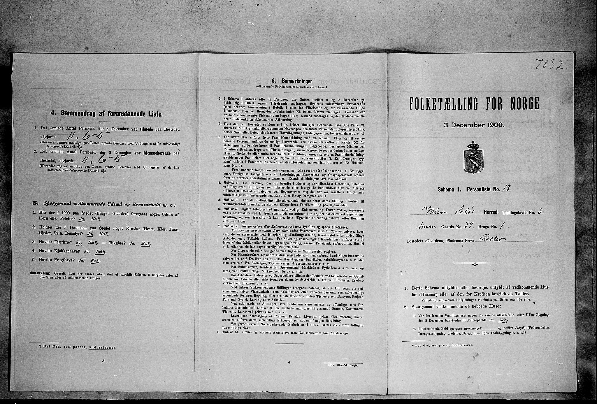 SAH, Folketelling 1900 for 0426 Våler herred, 1900, s. 390