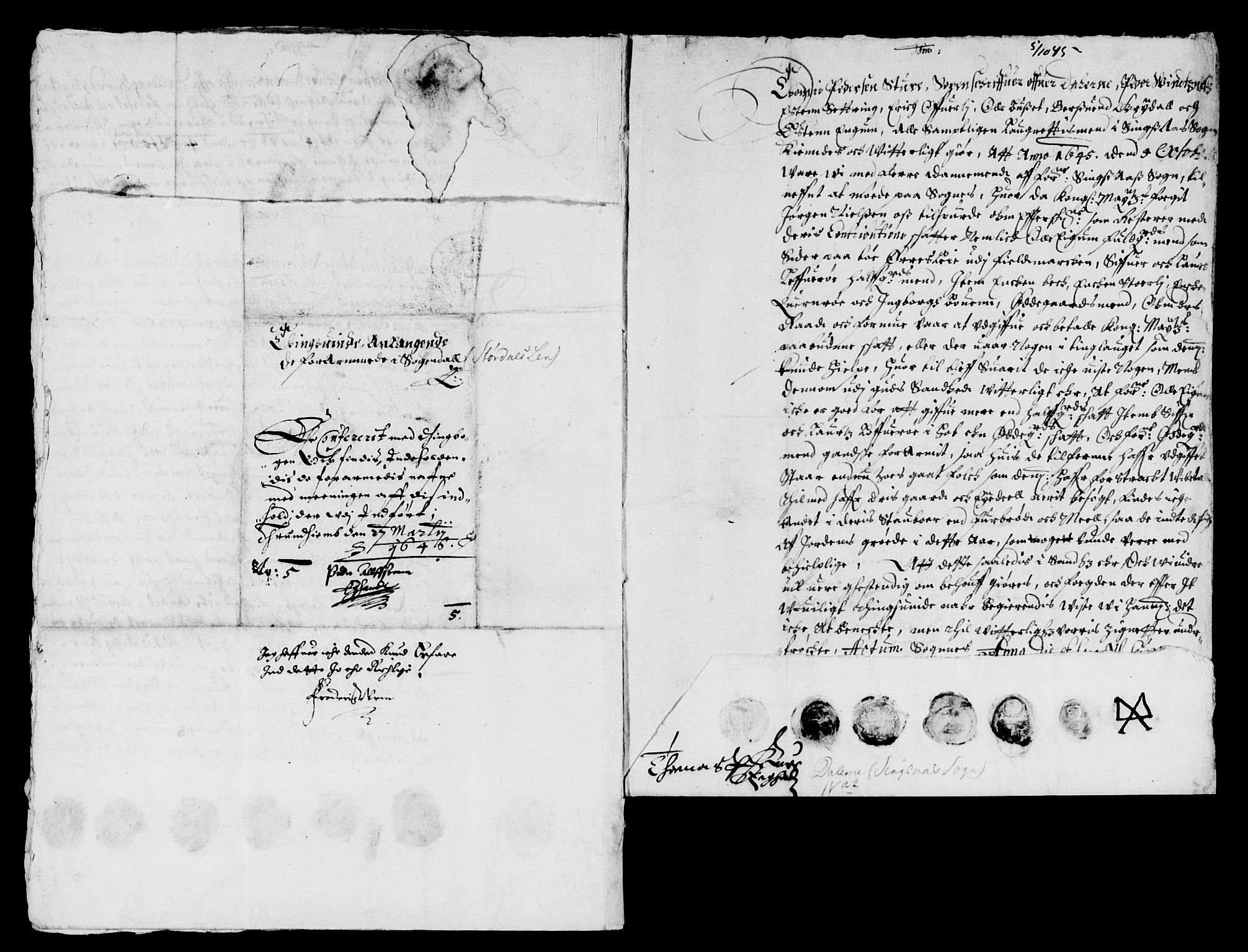 Rentekammeret inntil 1814, Reviderte regnskaper, Lensregnskaper, AV/RA-EA-5023/R/Rb/Rbw/L0085: Trondheim len, 1644-1646