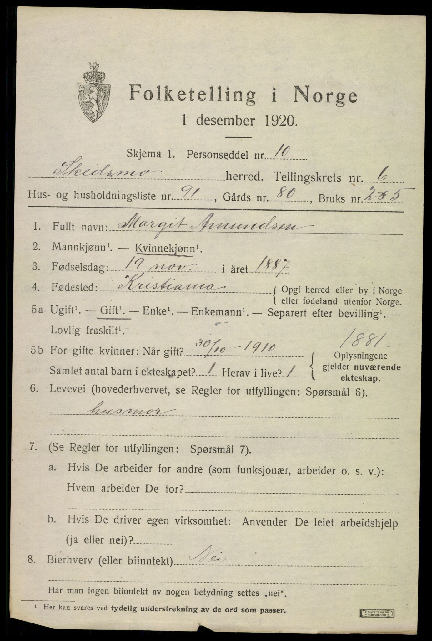 SAO, Folketelling 1920 for 0231 Skedsmo herred, 1920, s. 7179