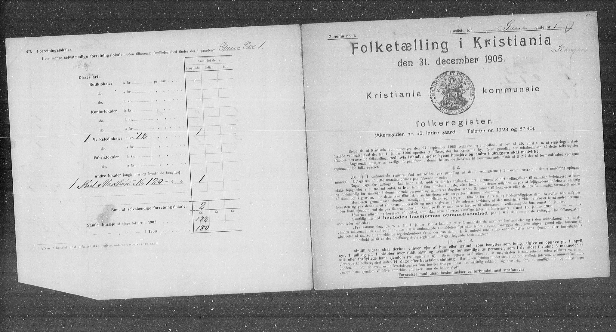 OBA, Kommunal folketelling 31.12.1905 for Kristiania kjøpstad, 1905, s. 15661