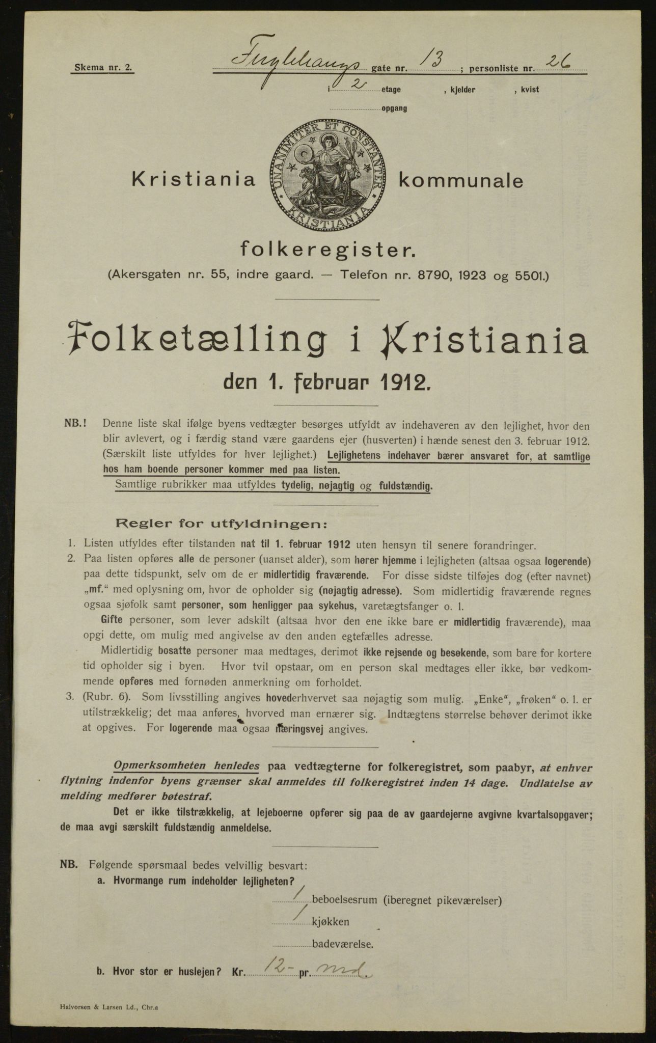 OBA, Kommunal folketelling 1.2.1912 for Kristiania, 1912, s. 28320