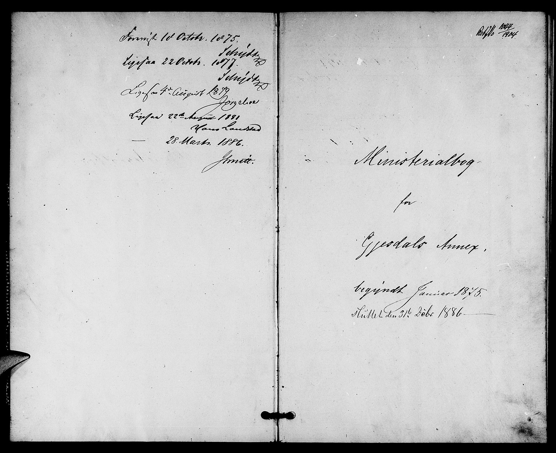 Lye sokneprestkontor, AV/SAST-A-101794/001/30BB/L0005: Klokkerbok nr. B 5, 1875-1886