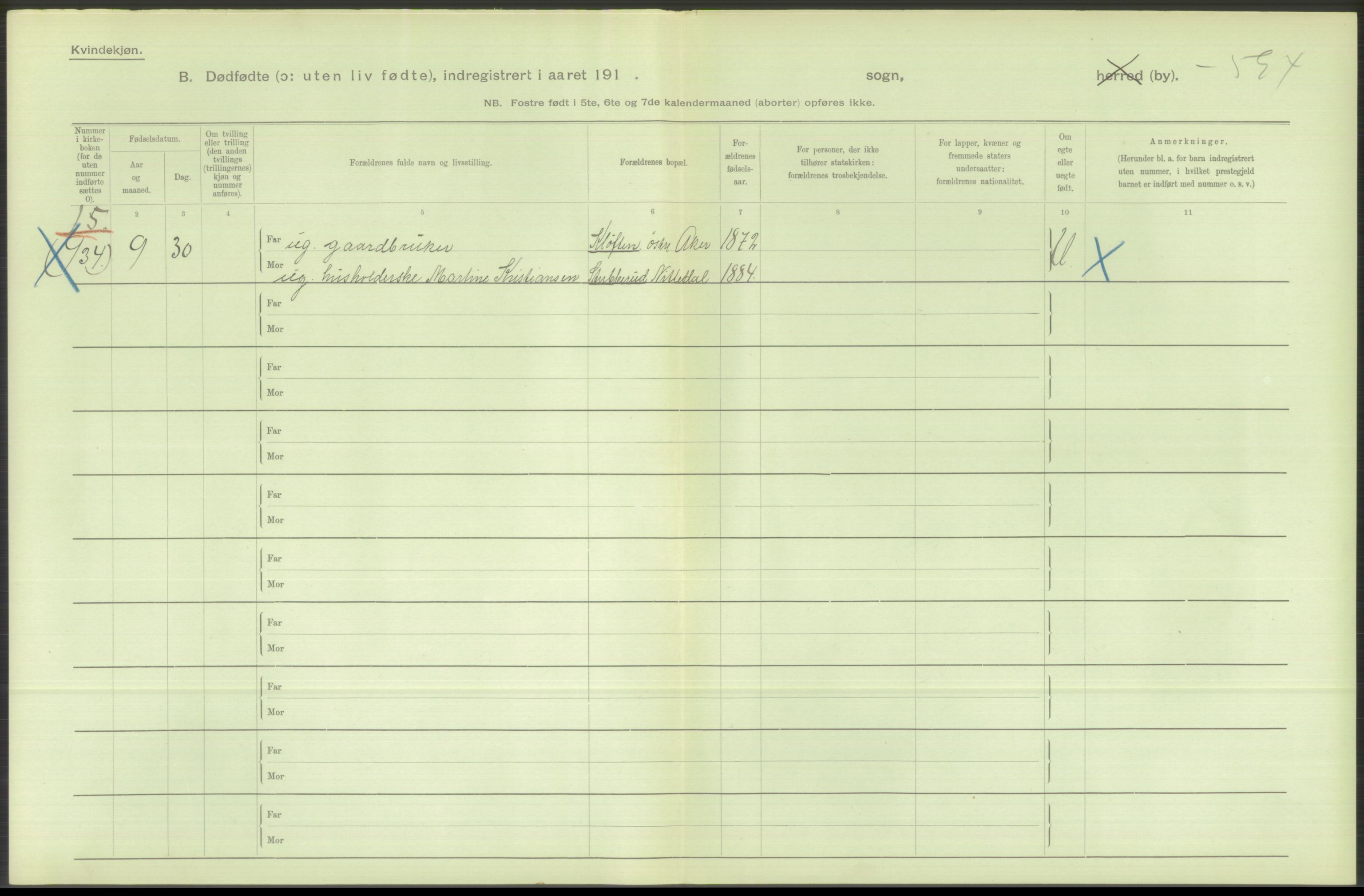 Statistisk sentralbyrå, Sosiodemografiske emner, Befolkning, RA/S-2228/D/Df/Dfb/Dfba/L0010: Kristiania: Døde kvinner samt dødfødte., 1911, s. 166