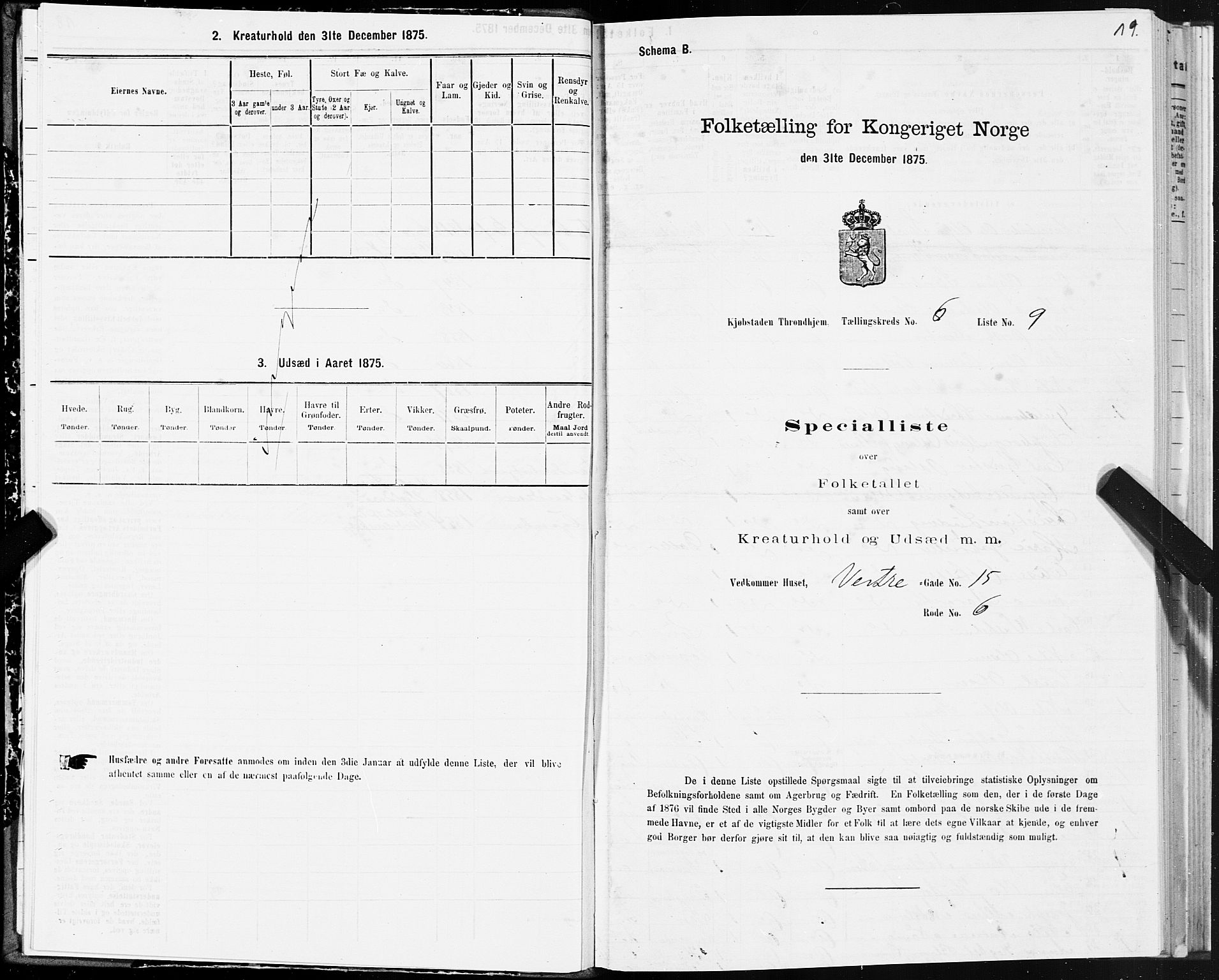 SAT, Folketelling 1875 for 1601 Trondheim kjøpstad, 1875, s. 4019