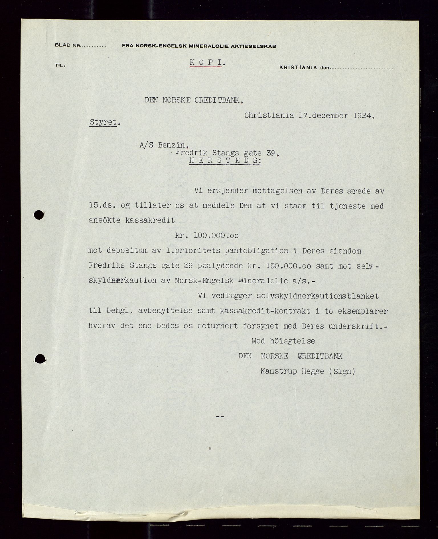 Pa 1521 - A/S Norske Shell, AV/SAST-A-101915/E/Ea/Eaa/L0012: Sjefskorrespondanse, 1924, s. 17