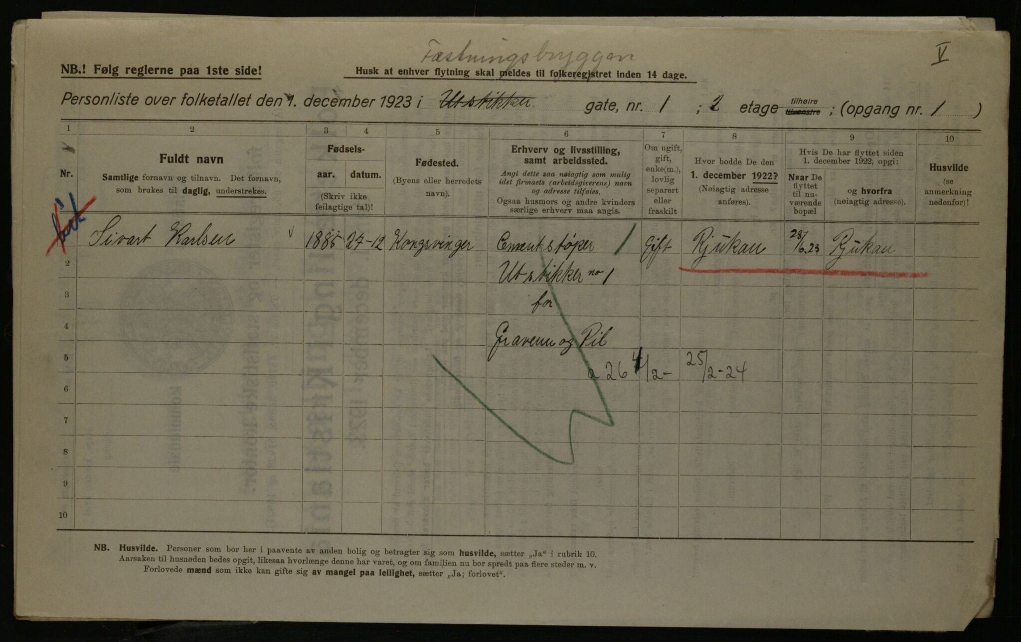 OBA, Kommunal folketelling 1.12.1923 for Kristiania, 1923, s. 27268