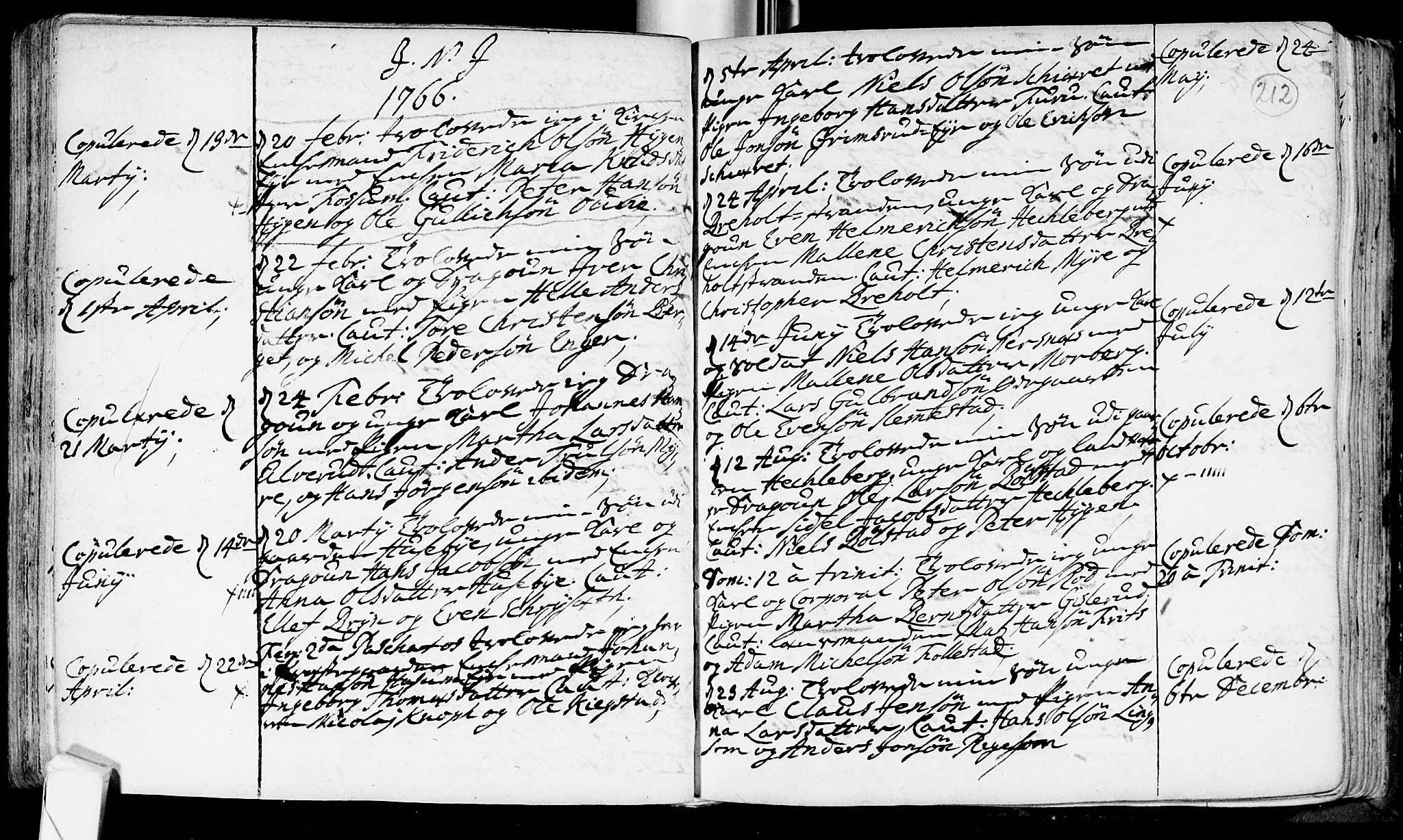 Røyken kirkebøker, SAKO/A-241/F/Fa/L0002: Ministerialbok nr. 2, 1731-1782, s. 212