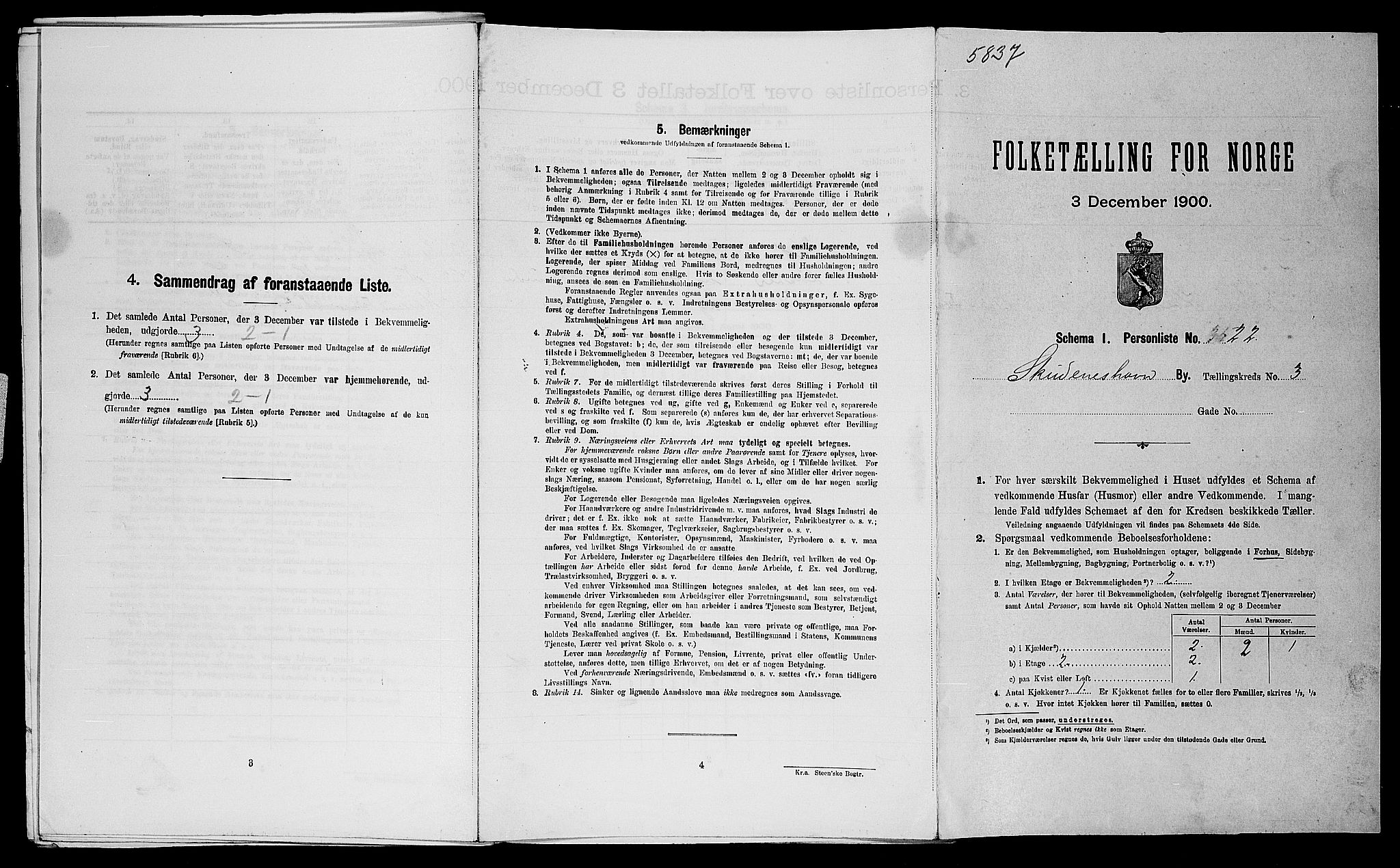 SAST, Folketelling 1900 for 1104 Skudeneshavn ladested, 1900, s. 619