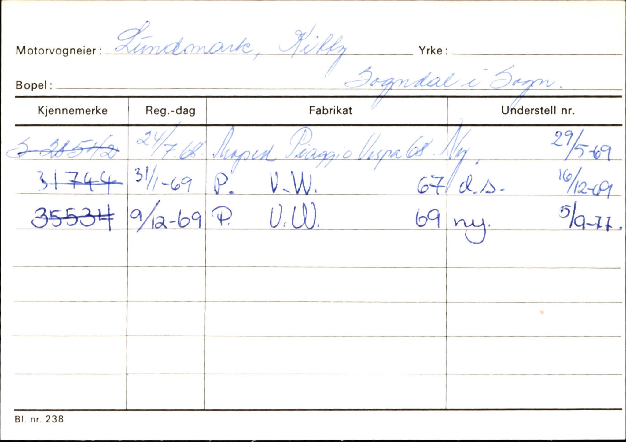 Statens vegvesen, Sogn og Fjordane vegkontor, SAB/A-5301/4/F/L0124: Eigarregister Sogndal A-U, 1945-1975, s. 1621