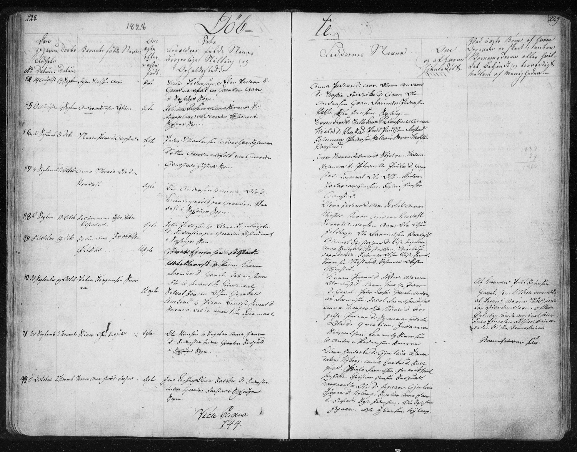Ministerialprotokoller, klokkerbøker og fødselsregistre - Nord-Trøndelag, SAT/A-1458/730/L0276: Ministerialbok nr. 730A05, 1822-1830, s. 228-229