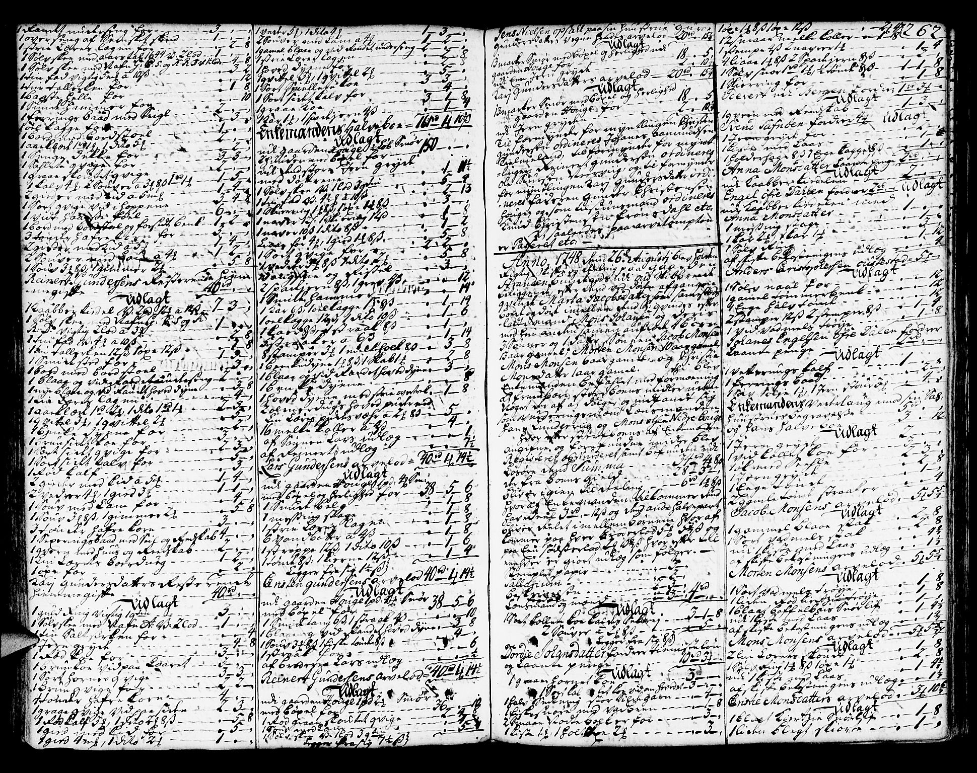 Sunnhordland sorenskrivar, SAB/A-2401/1/H/Ha/Haa/L0006: Skifteprotokollar. Register på lesesal. Fol. 1061- ut, 1743-1749, s. 261b-262a