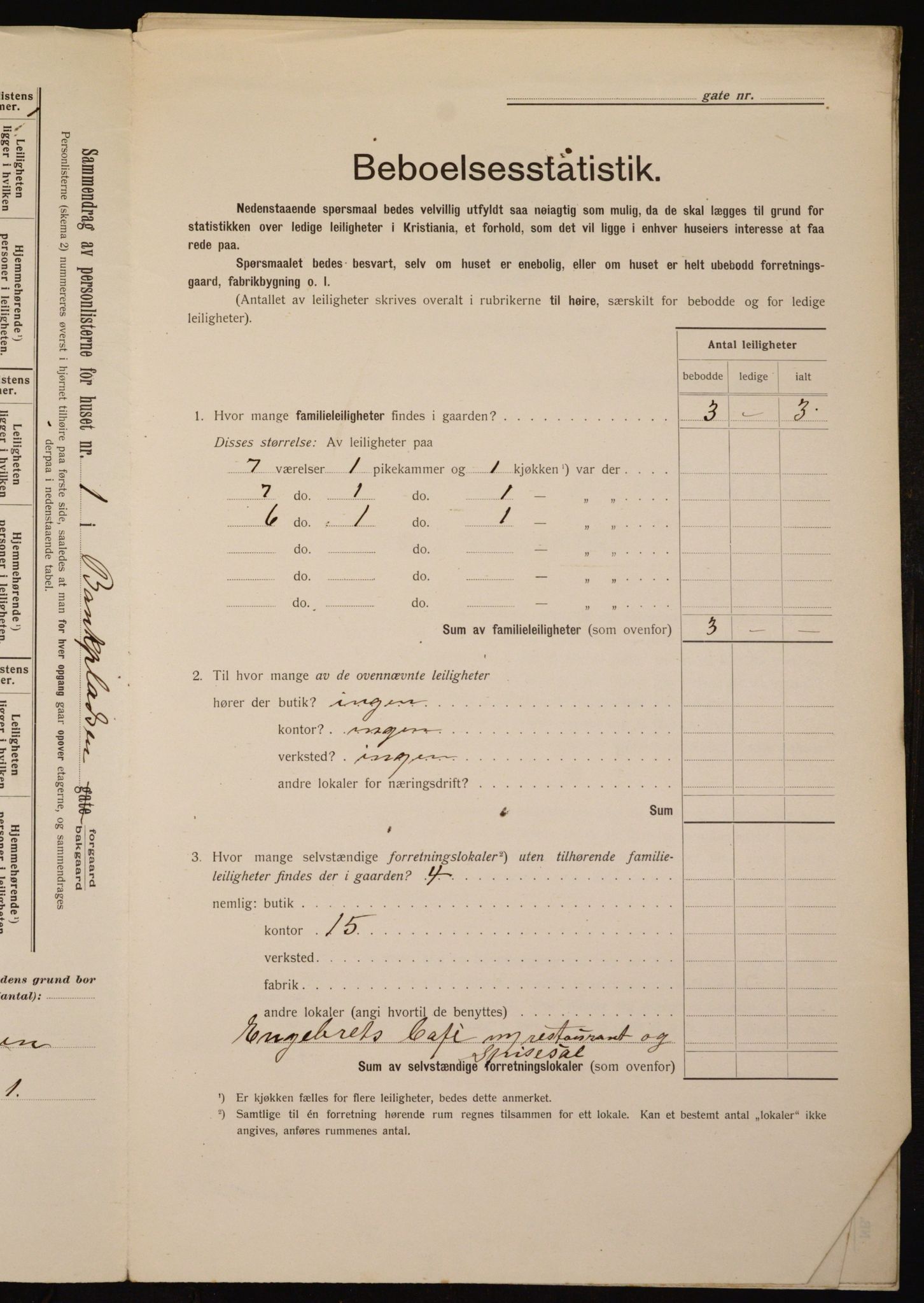 OBA, Kommunal folketelling 1.2.1912 for Kristiania, 1912, s. 3229