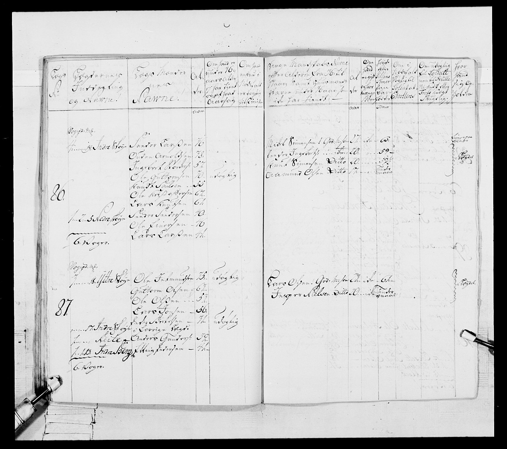 Generalitets- og kommissariatskollegiet, Det kongelige norske kommissariatskollegium, AV/RA-EA-5420/E/Eh/L0091: 1. Bergenhusiske nasjonale infanteriregiment, 1780-1783, s. 239