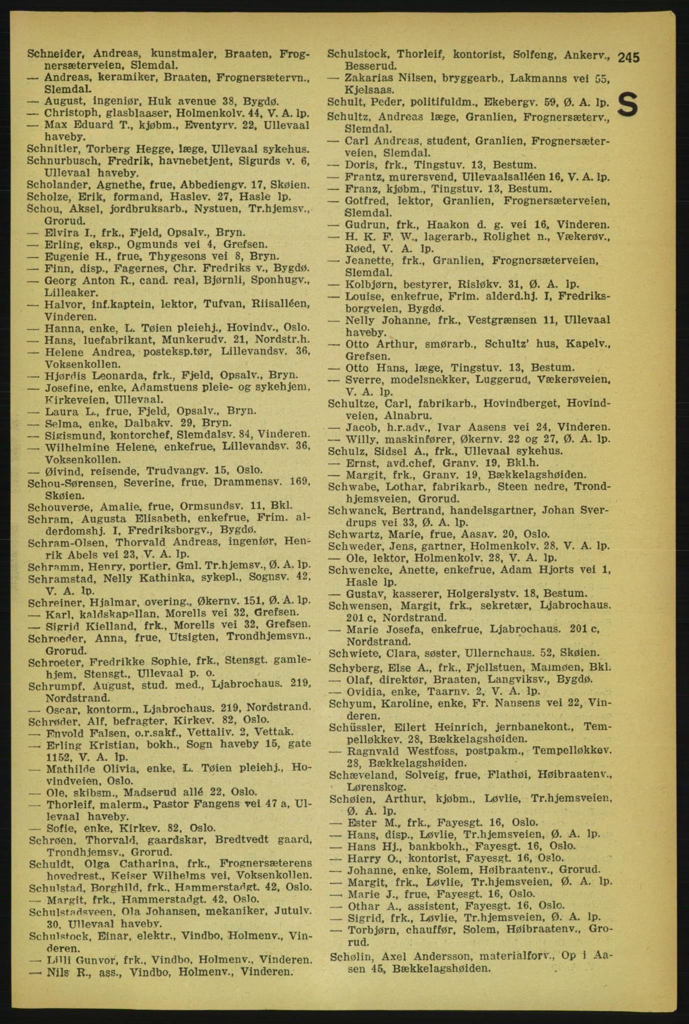 Aker adressebok/adressekalender, PUBL/001/A/004: Aker adressebok, 1929, s. 245