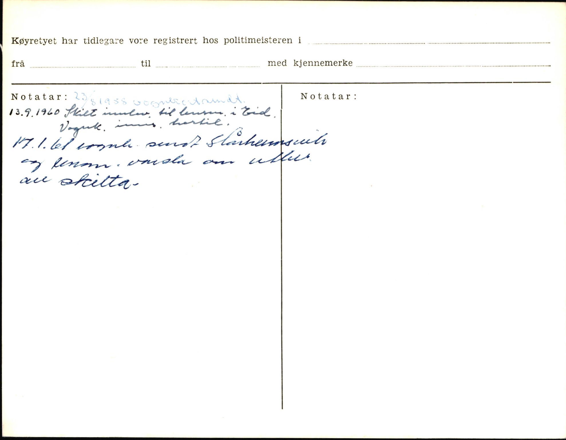 Statens vegvesen, Sogn og Fjordane vegkontor, AV/SAB-A-5301/4/F/L0006: Registerkort utmeldte Fjordane S8300-9500, 1930-1961, s. 79