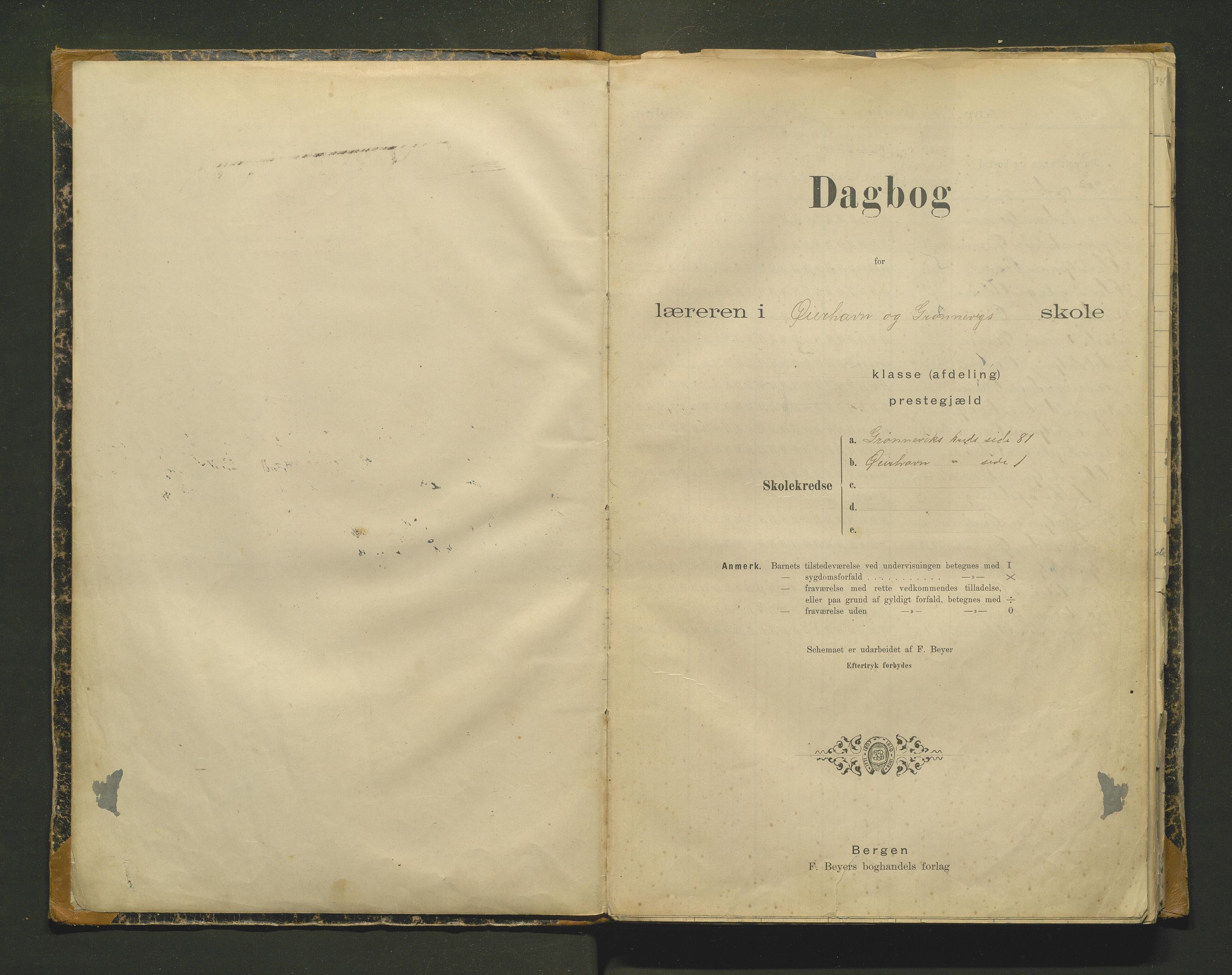 Varaldsøy kommune. Barneskulane, IKAH/1225-231/G/Ga/L0007: Dagbøker, 1897-1899