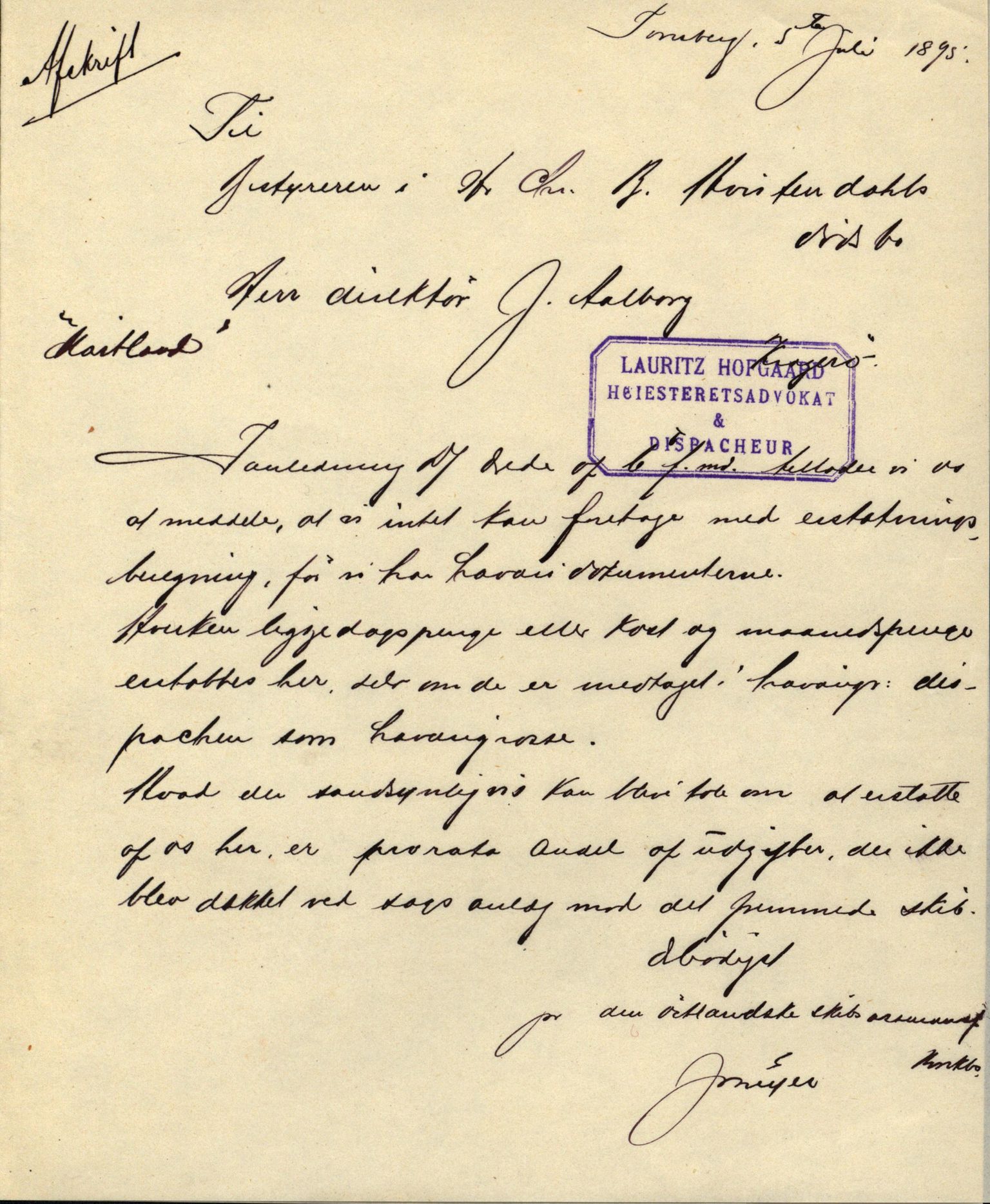 Pa 63 - Østlandske skibsassuranceforening, VEMU/A-1079/G/Ga/L0030/0004: Havaridokumenter / Riga, Punctum, Poseidon, Dovre, Bengal, Maitland, Orient, 1893, s. 52