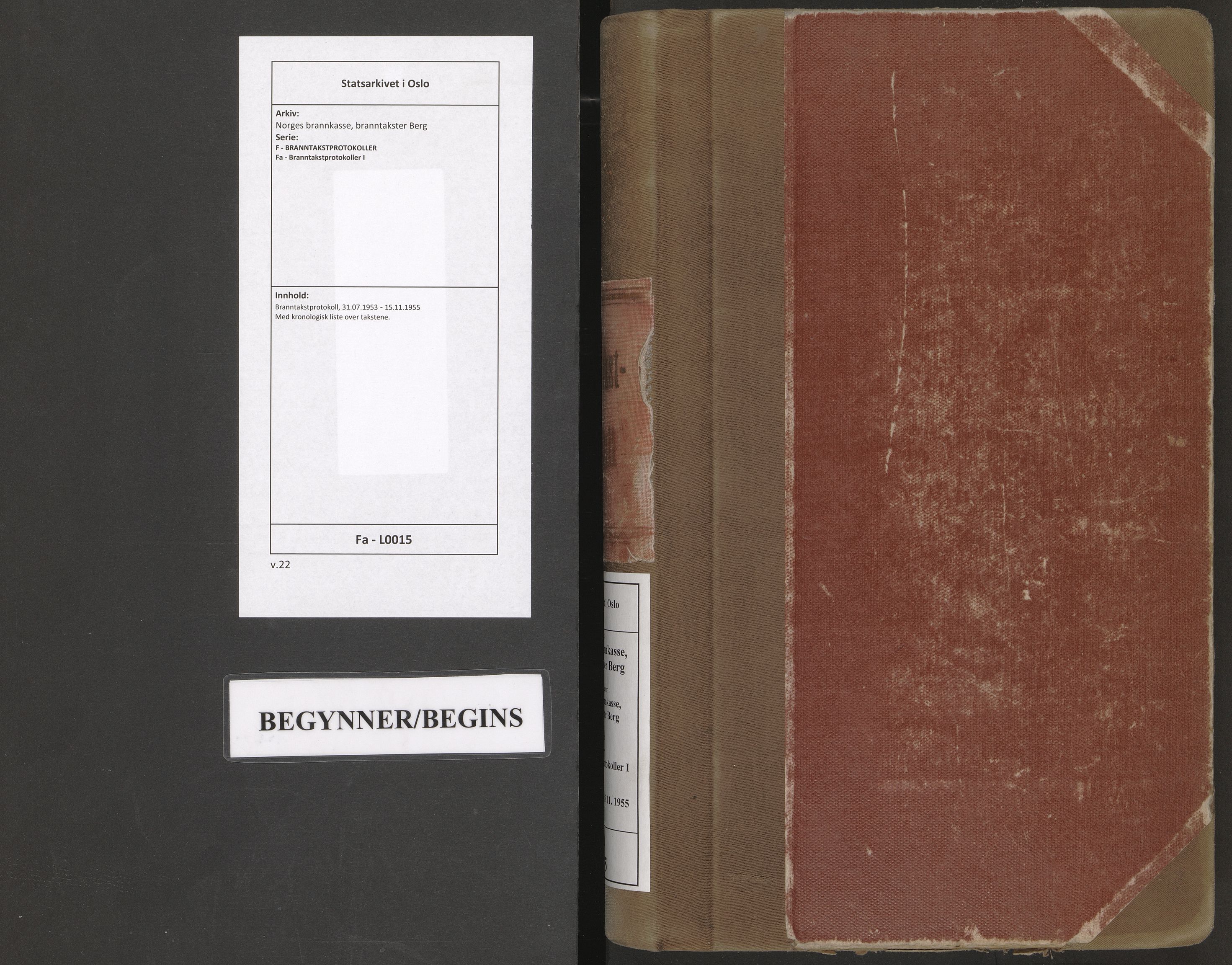Norges brannkasse, branntakster Berg, AV/SAO-A-11383/F/Fa/L0015: Branntakstprotokoll, 1953-1955