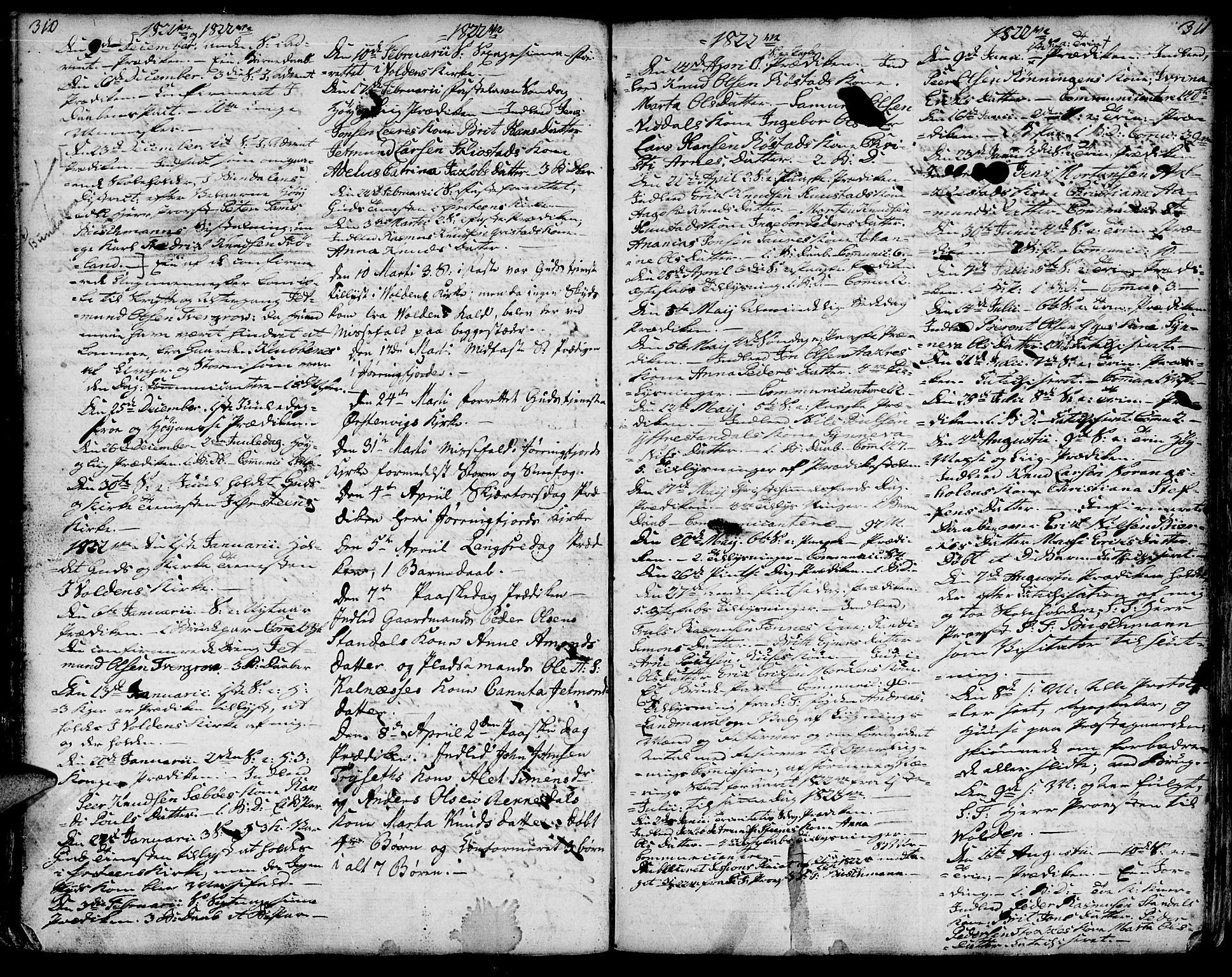 Ministerialprotokoller, klokkerbøker og fødselsregistre - Møre og Romsdal, AV/SAT-A-1454/515/L0206: Ministerialbok nr. 515A02, 1765-1818, s. 310-311