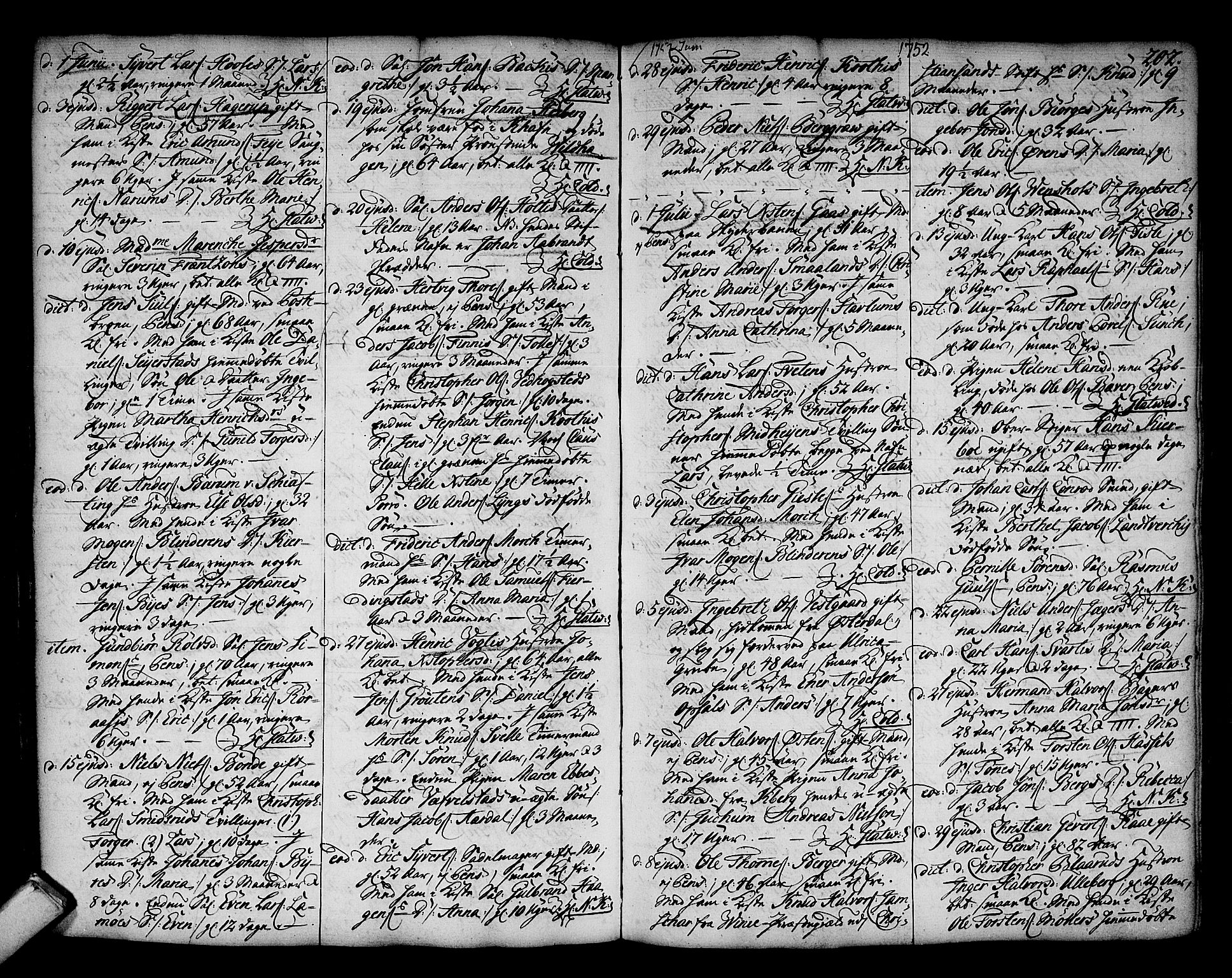 Kongsberg kirkebøker, SAKO/A-22/F/Fa/L0003: Ministerialbok nr. I 3, 1744-1755, s. 202