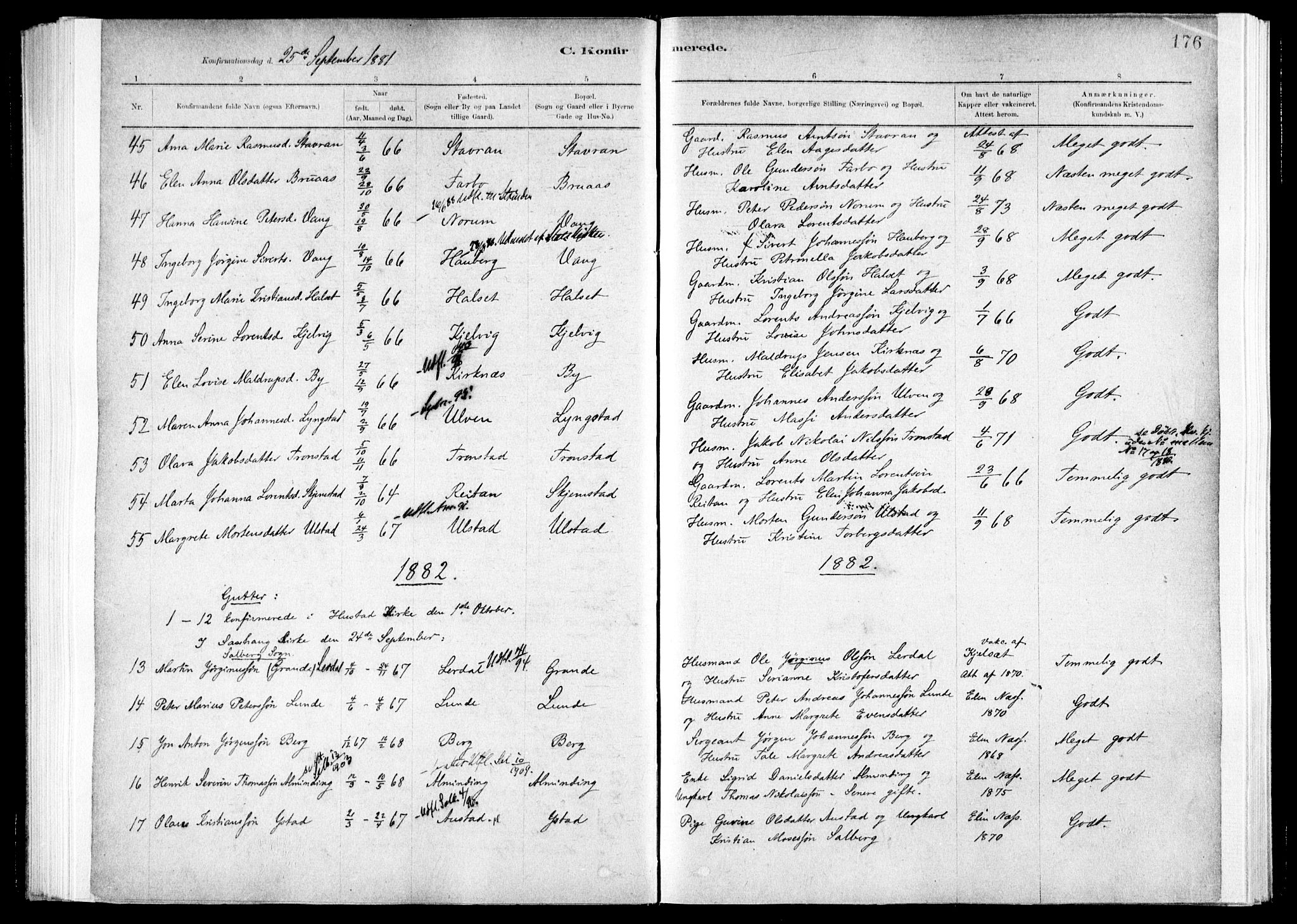 Ministerialprotokoller, klokkerbøker og fødselsregistre - Nord-Trøndelag, SAT/A-1458/730/L0285: Ministerialbok nr. 730A10, 1879-1914, s. 176