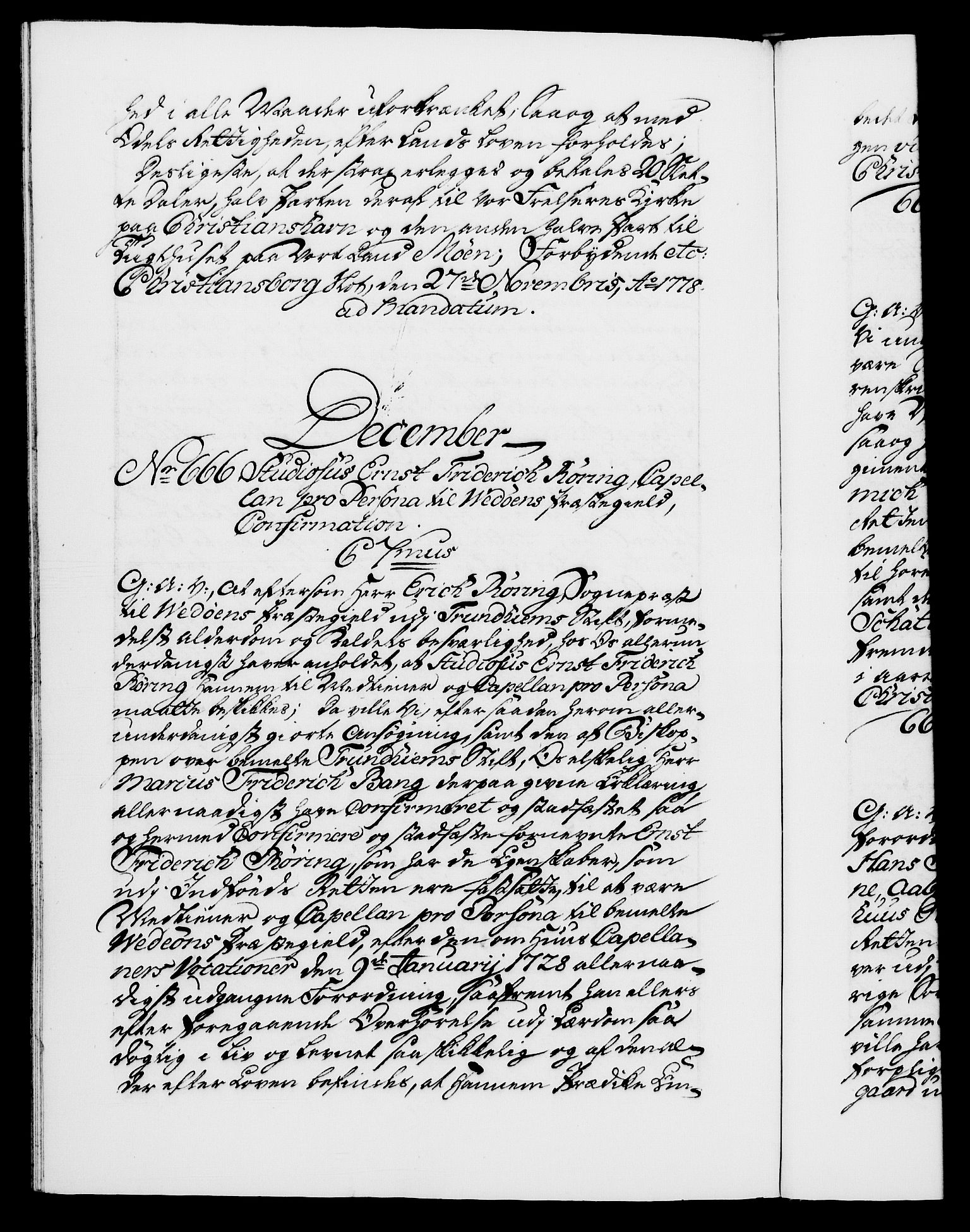 Danske Kanselli 1572-1799, RA/EA-3023/F/Fc/Fca/Fcaa/L0047: Norske registre, 1776-1778, s. 932b