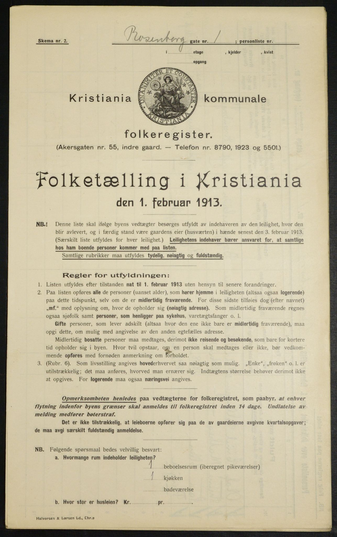 OBA, Kommunal folketelling 1.2.1913 for Kristiania, 1913, s. 83402