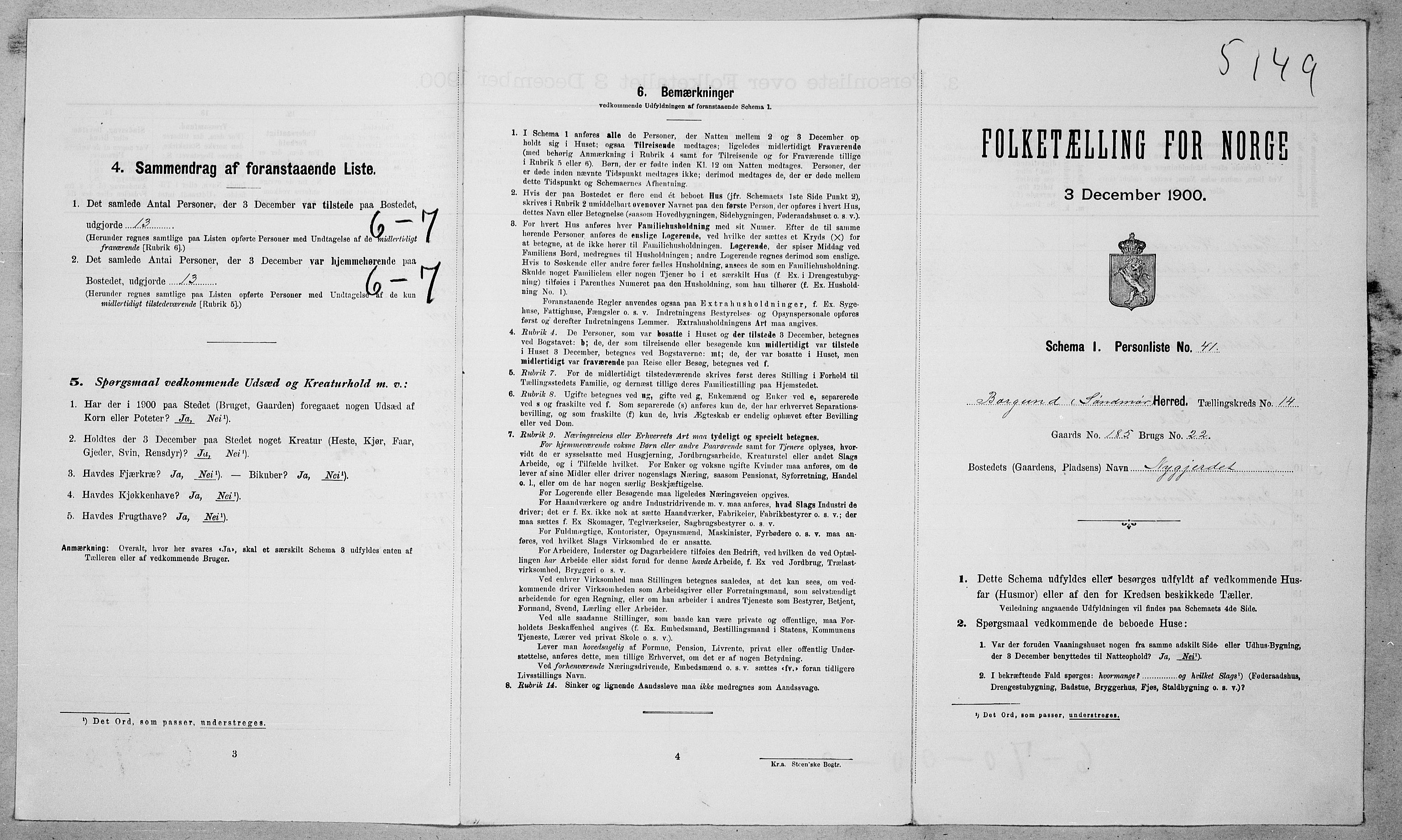SAT, Folketelling 1900 for 1531 Borgund herred, 1900, s. 1546