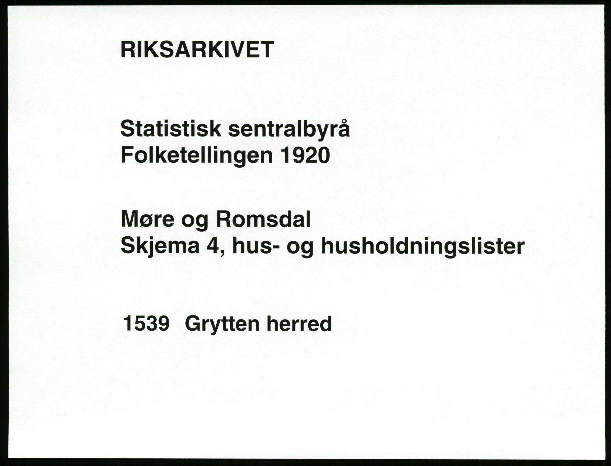 SAT, Folketelling 1920 for 1539 Grytten herred, 1920, s. 30